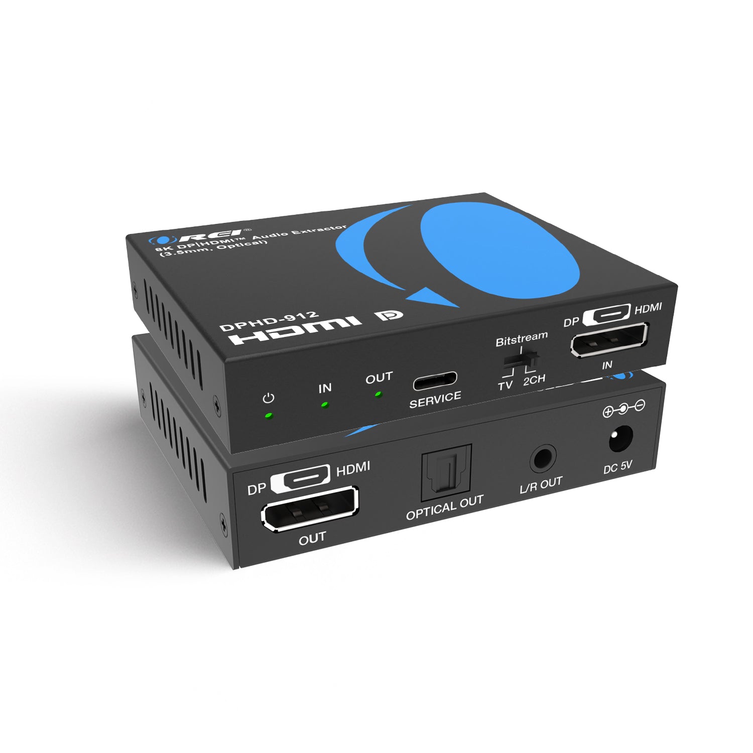 8K DP HDMI™ Audio Extractor (3.5mm, Optical) - DPHD-912 – OREI.COM