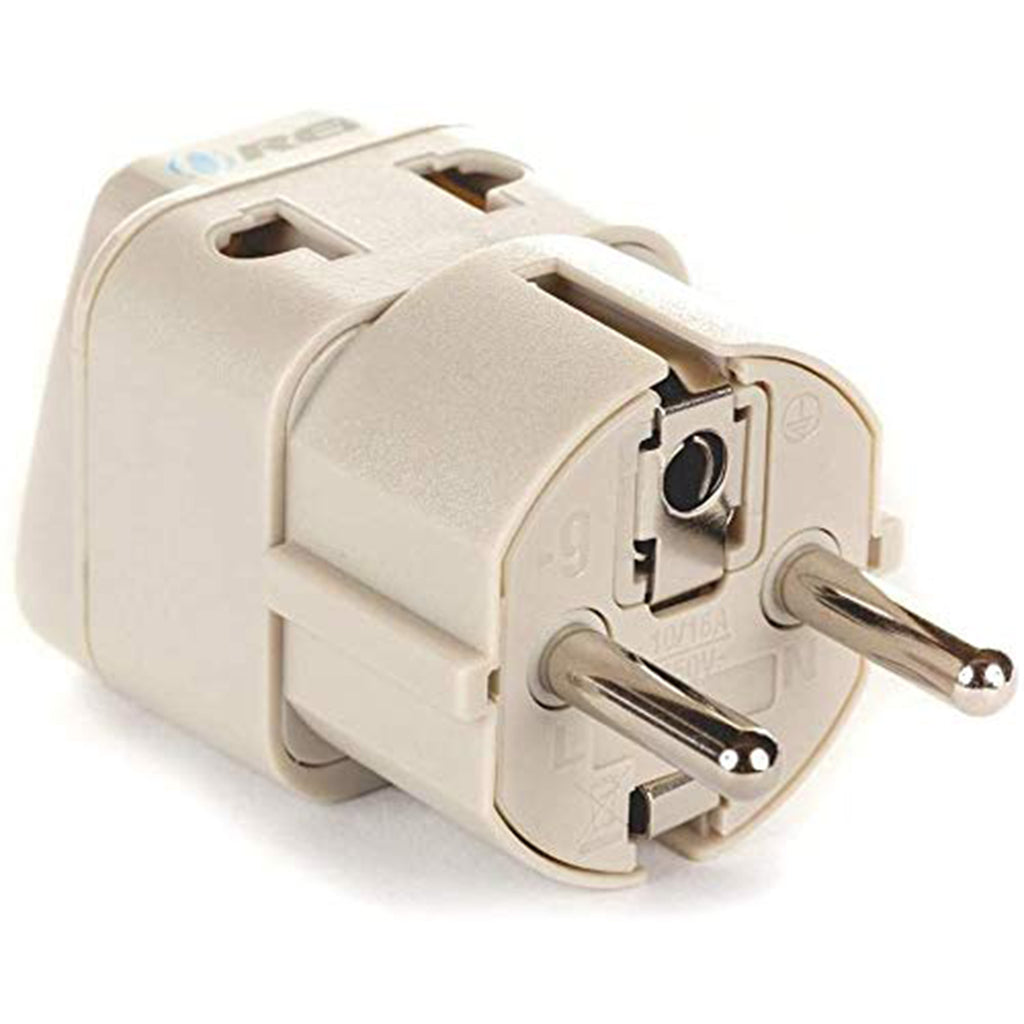 Germany, France Travel Adapter - 2 in 1 - Type E/F - Compact Design (DB-9)