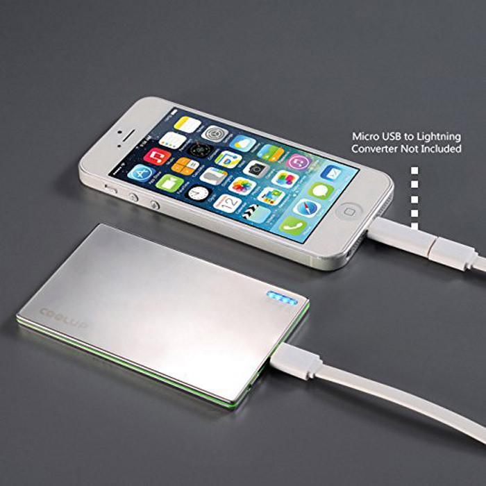 OREI Super Ultra Slim Elegant Brushed Aluminum External Battery for Cell Phones - Unicharge Technology and iPhone