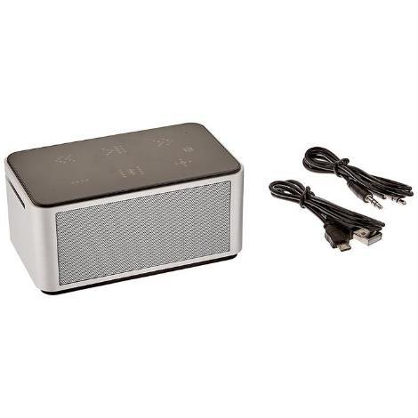 OREI Diamond Enhanced Bass NFC Bluetooth 4.0 Wireless Speaker, Powerful Sound, Built in Mic, Aluminum Body, Touch Panel & Compact Size with cables
