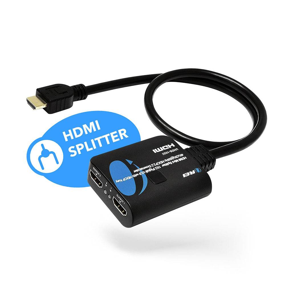 1x2 HDMI Splitter 1 in 2 out with Downscaler, 3D, upto 4k@60Hz (UHDS-102C)