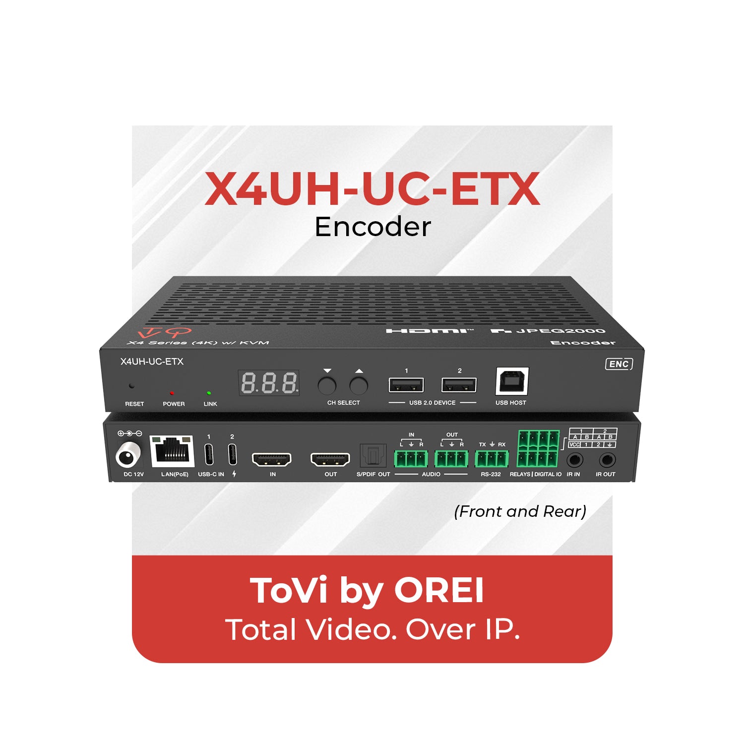 X4 4K Encoder (Video Wall, KVM, eARC) - X4UH-UC-ETX – OREI.COM