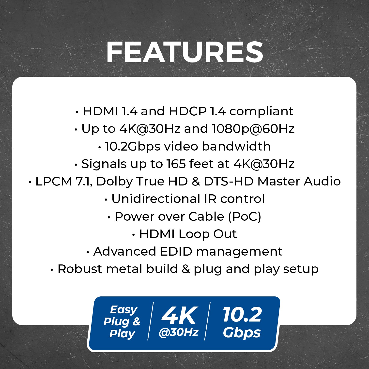 1x8 HDMI Extender Splitter Over CAT6/7, Upto 165 Ft – OREI.COM