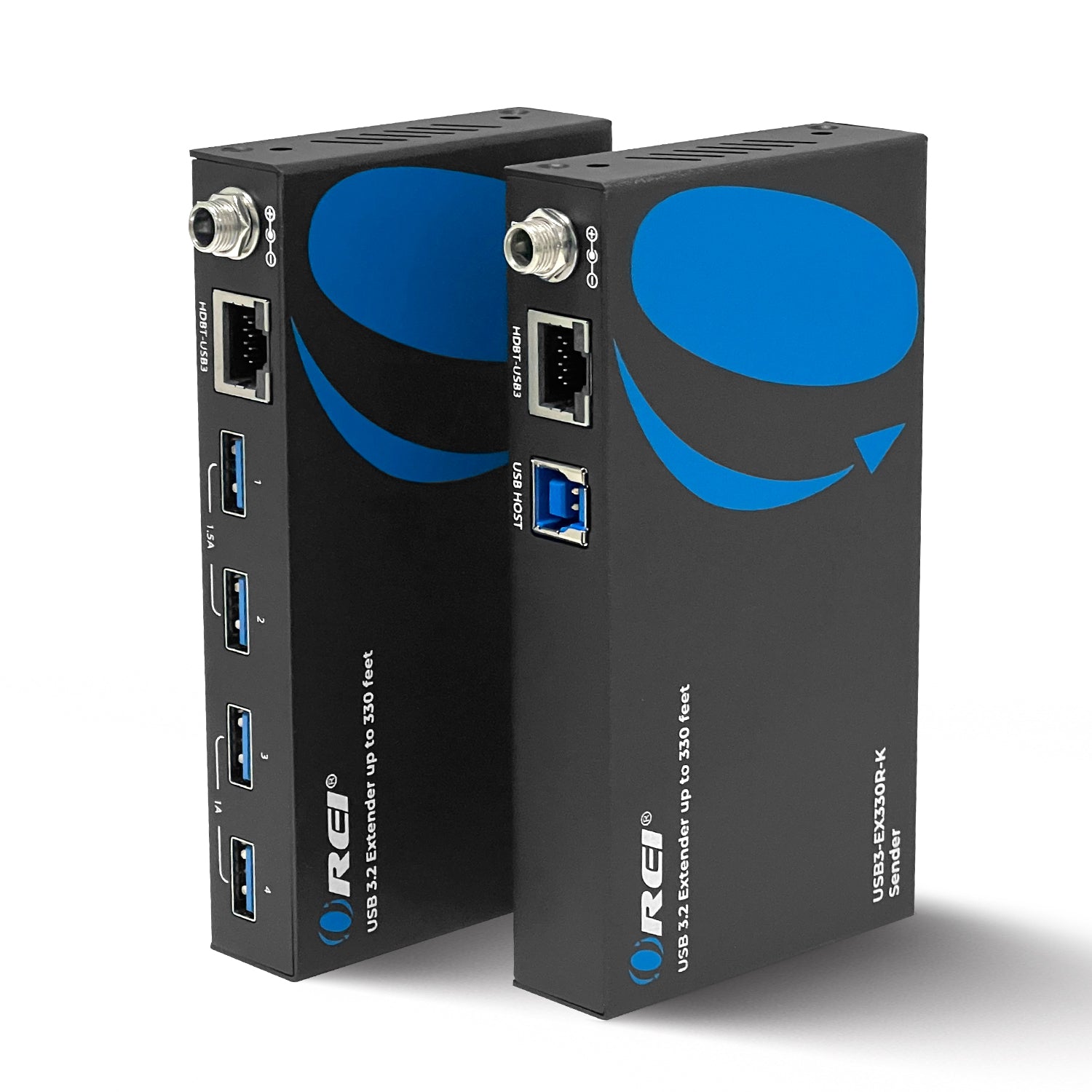 OREI USB3.2 HDBaseT Extender (USB-B to USB-A) - 330ft (cat6)-USB3-EX330R-K