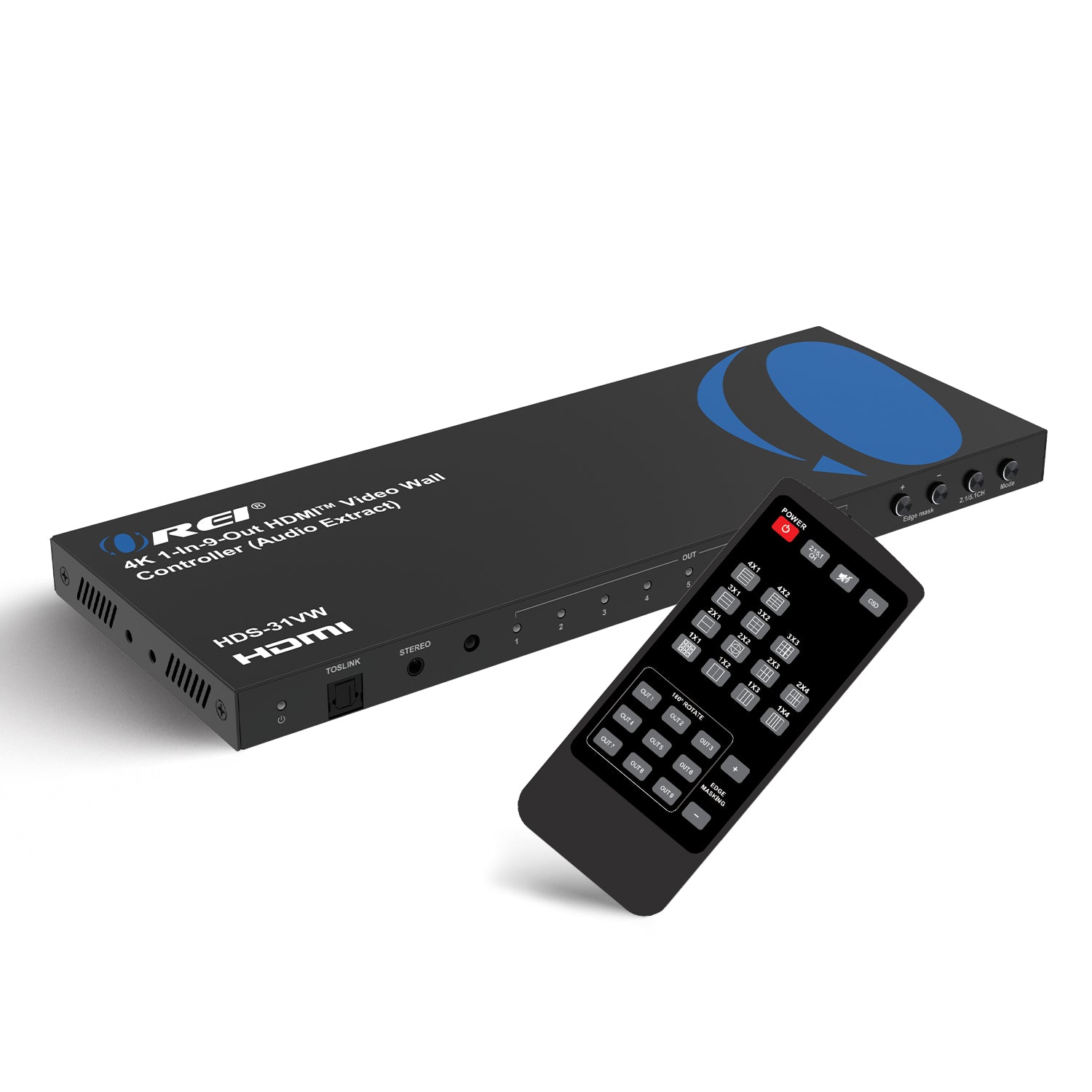 OREI 4K 1-In-9-Out HDMI Video Wall Controller with Audio Extract