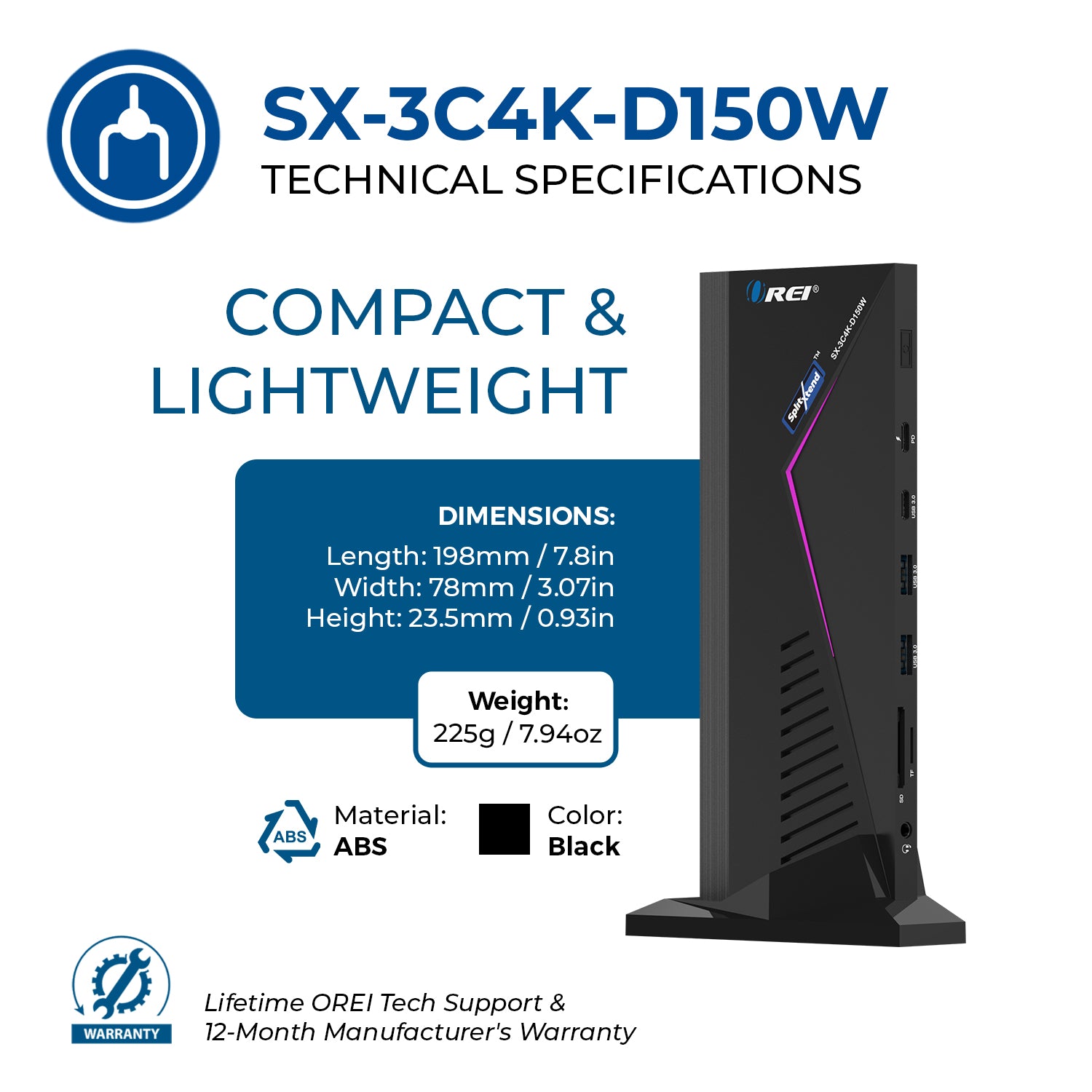 OREI 4K SplitXtend 3-Displays (PD 100W) - Thumbnail 4