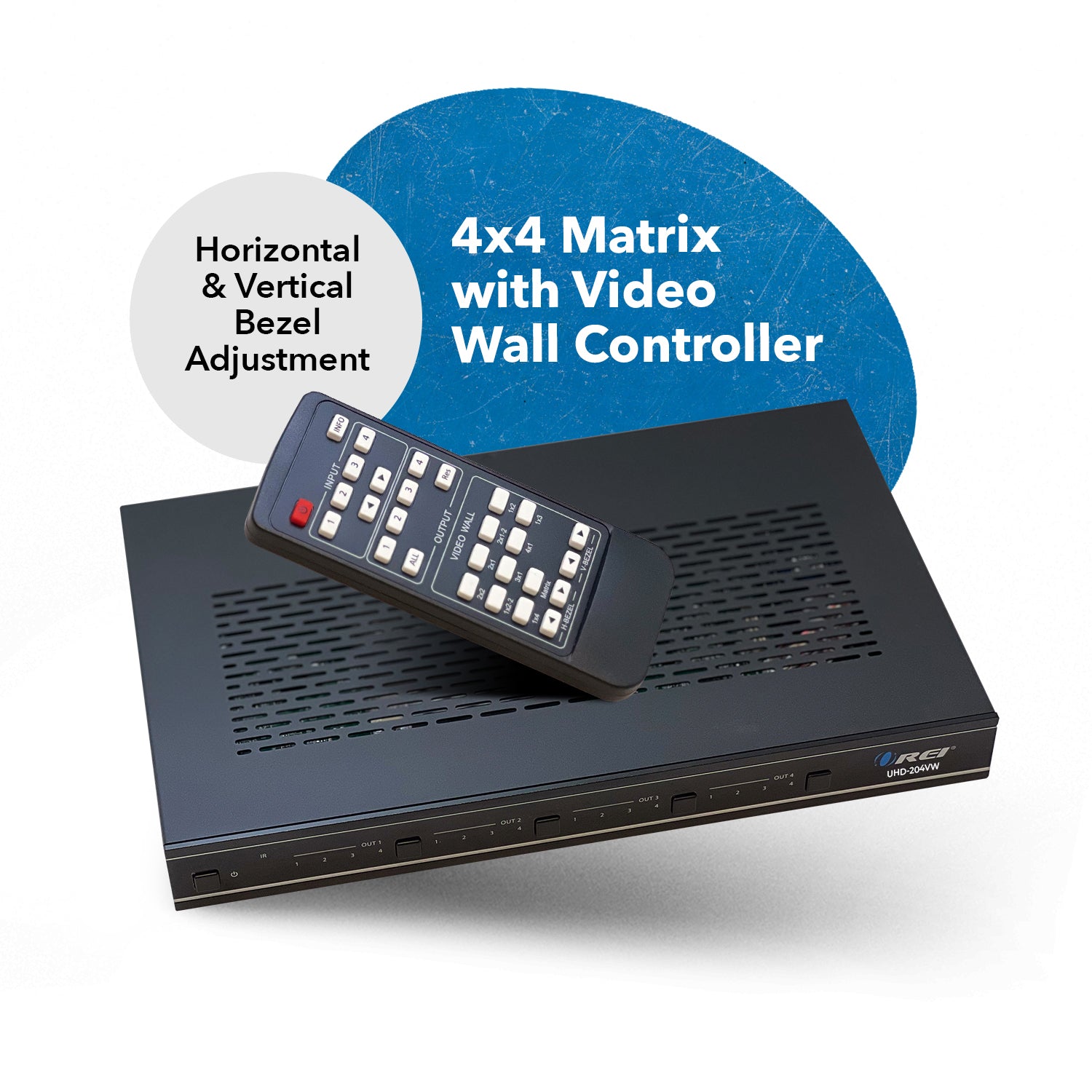 Professional 4K @60hz 2x2 Video Wall Controller (UHD-204VW) | OREI