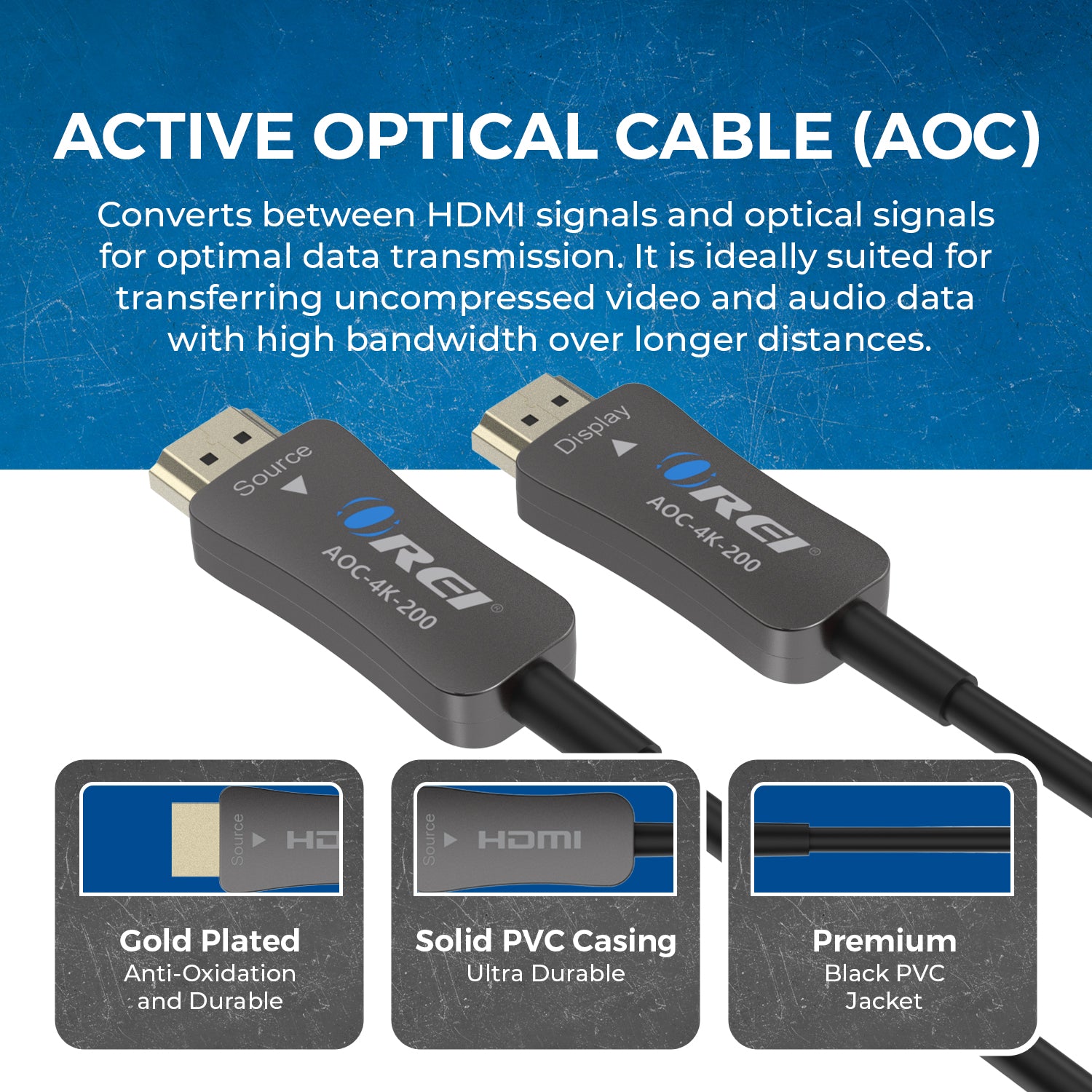 OREI Fiber Optic HDMI 2.0 Cable - Thumbnail 2