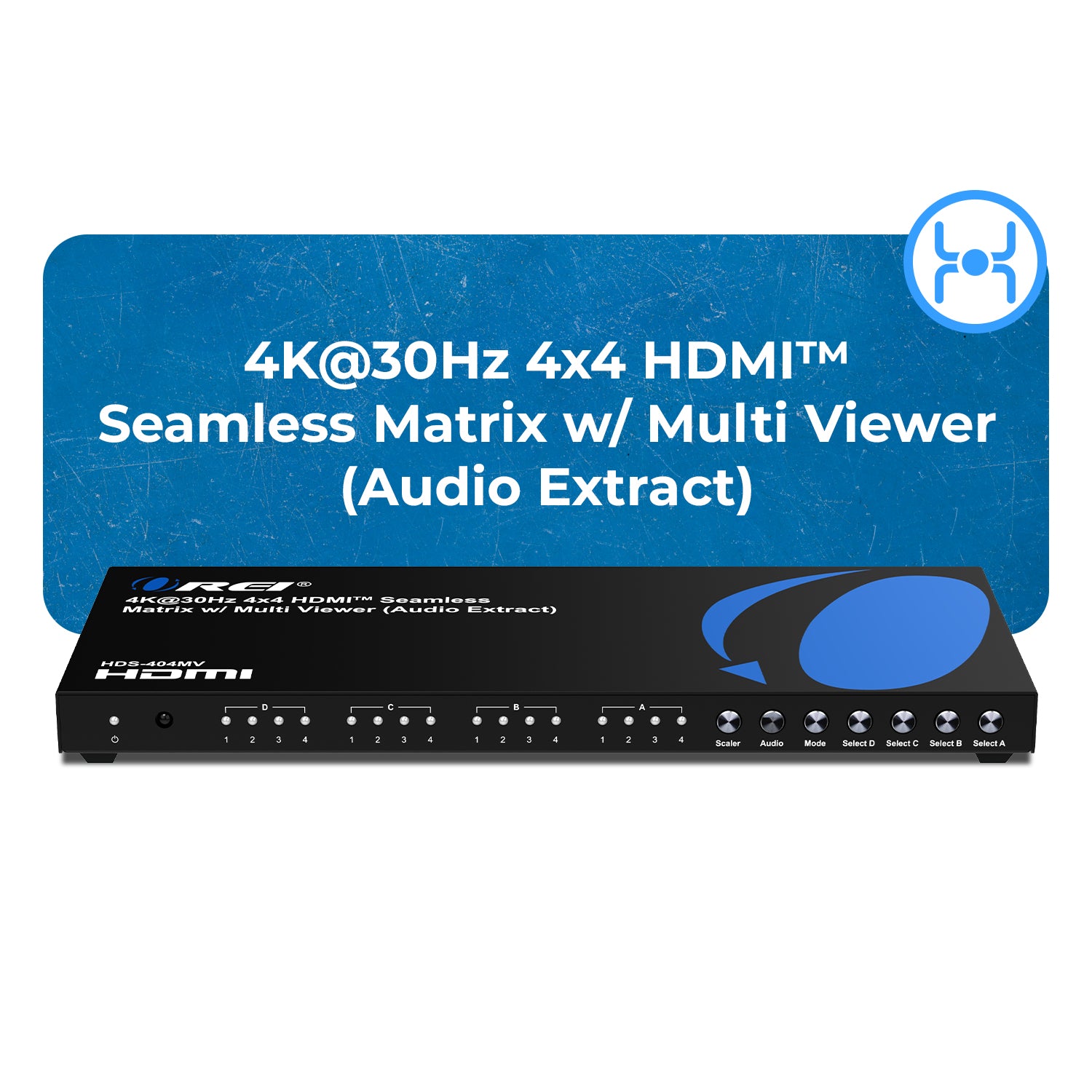 OREI HDMI 4K Quad Multi Viewer Matrix Switcher HDS-404MV - Thumbnail 3