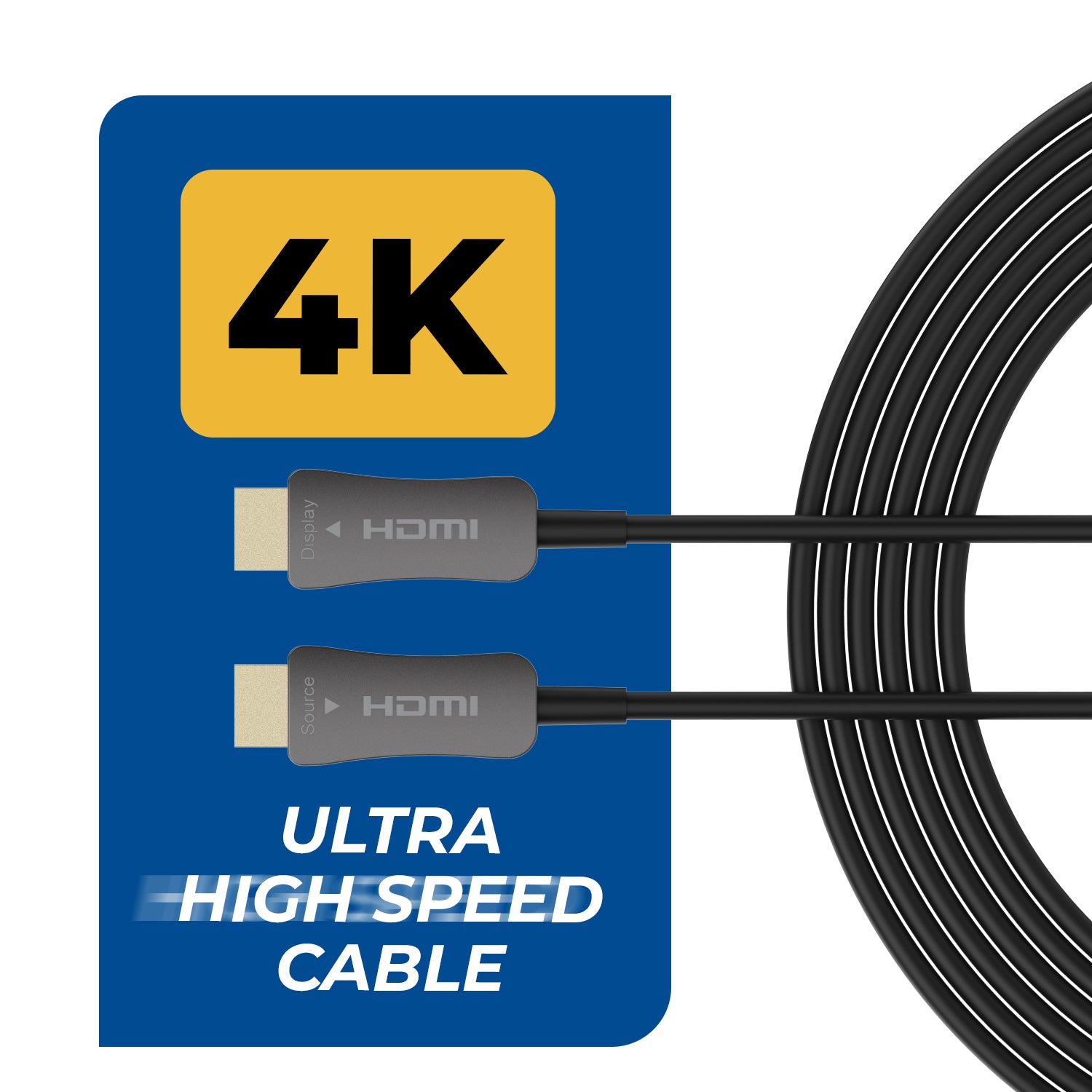 OREI 250ft Fiber Optic HDMI 2.0 Cable 4K 60Hz HDR High Speed (AOC