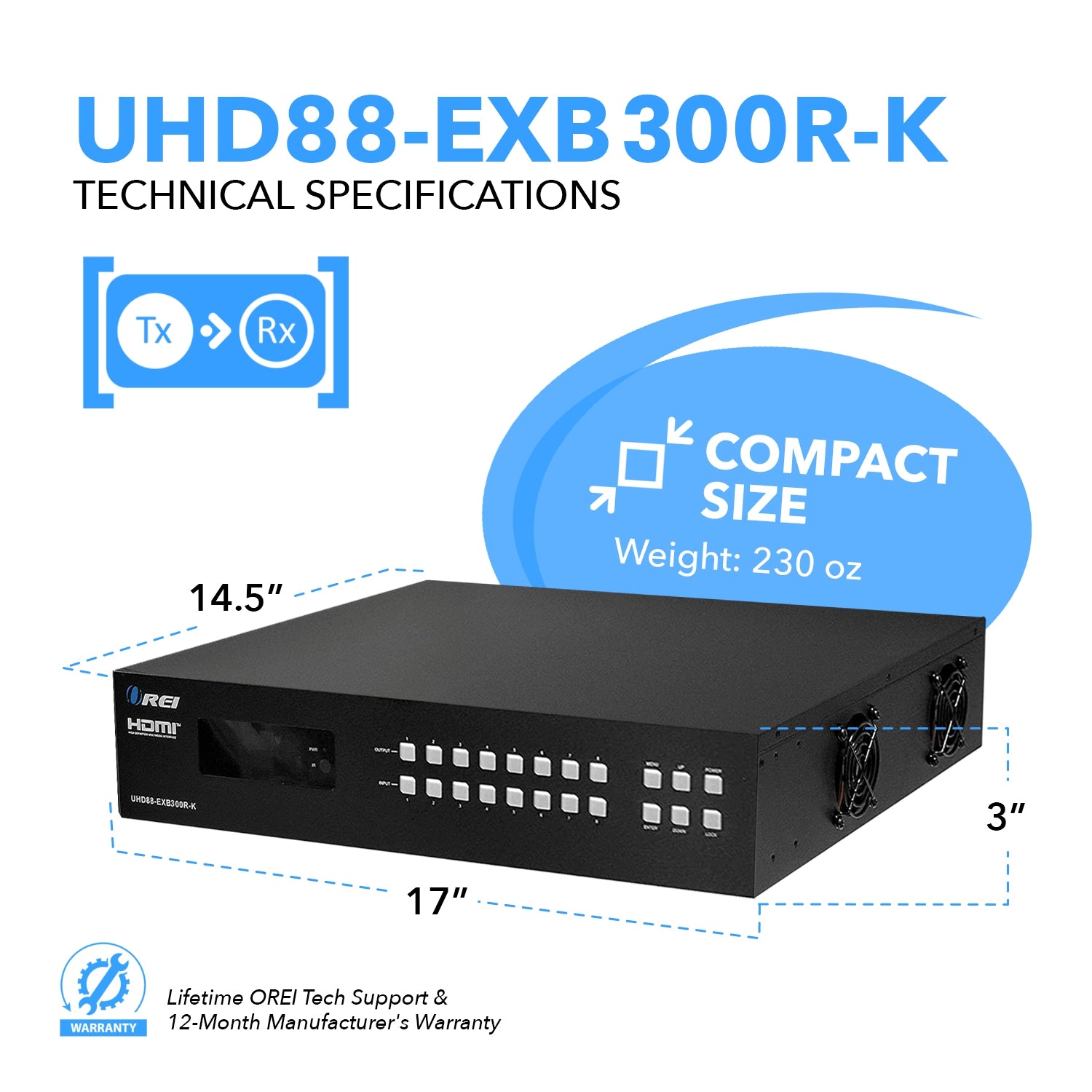 4K 8x6 HDMI Switcher Extender & HDBaseT CAT5e/6/7 – OREI.COM