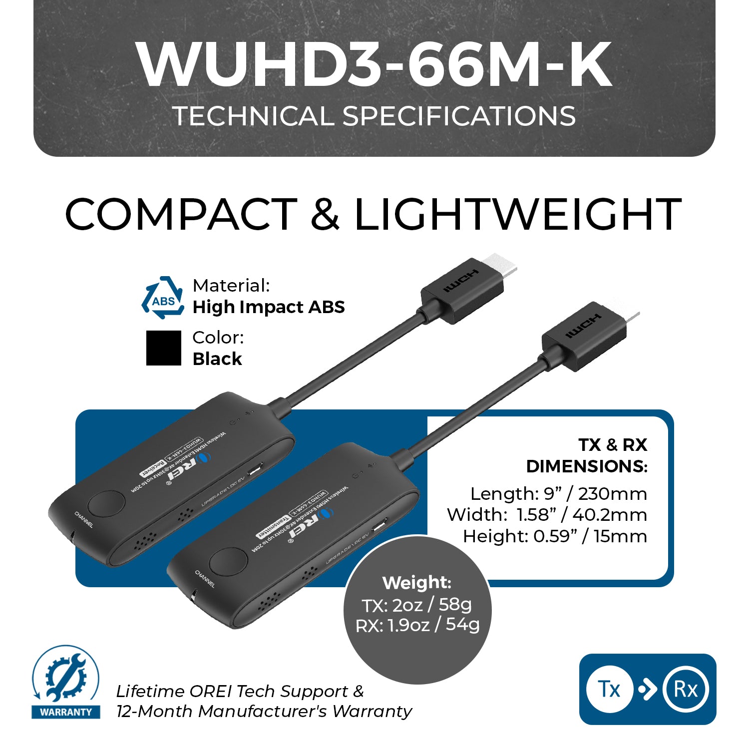 Amazon.co.jp: QERDAOYI ワイヤレス HDMI 送受信機セット 30m