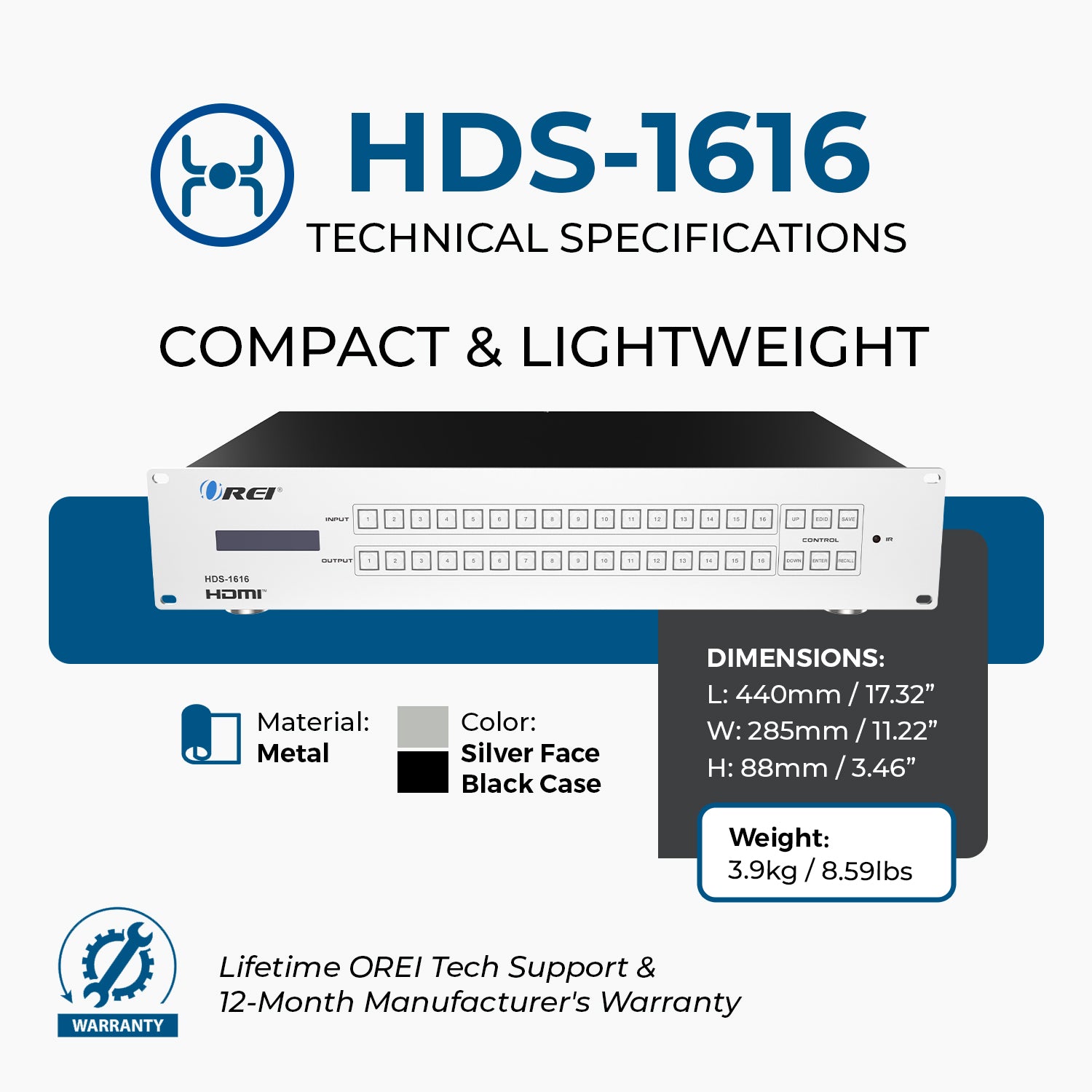 OREI 4K@30Hz 16x16 HDMI Matrix - Thumbnail 4