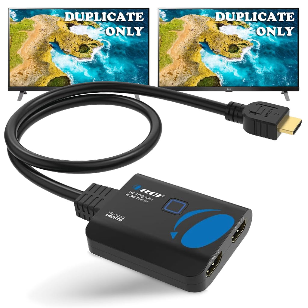 HDMI Splitter 1 input 2 output 4K@30Hz with HDMI Male Connector (HD ...
