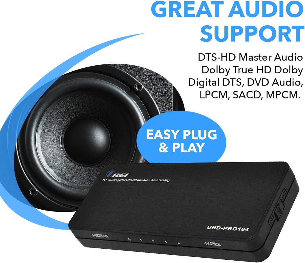 4K@60Hz 1x4 HDMI™ Splitter (Downscaler)-UHD-PRO104