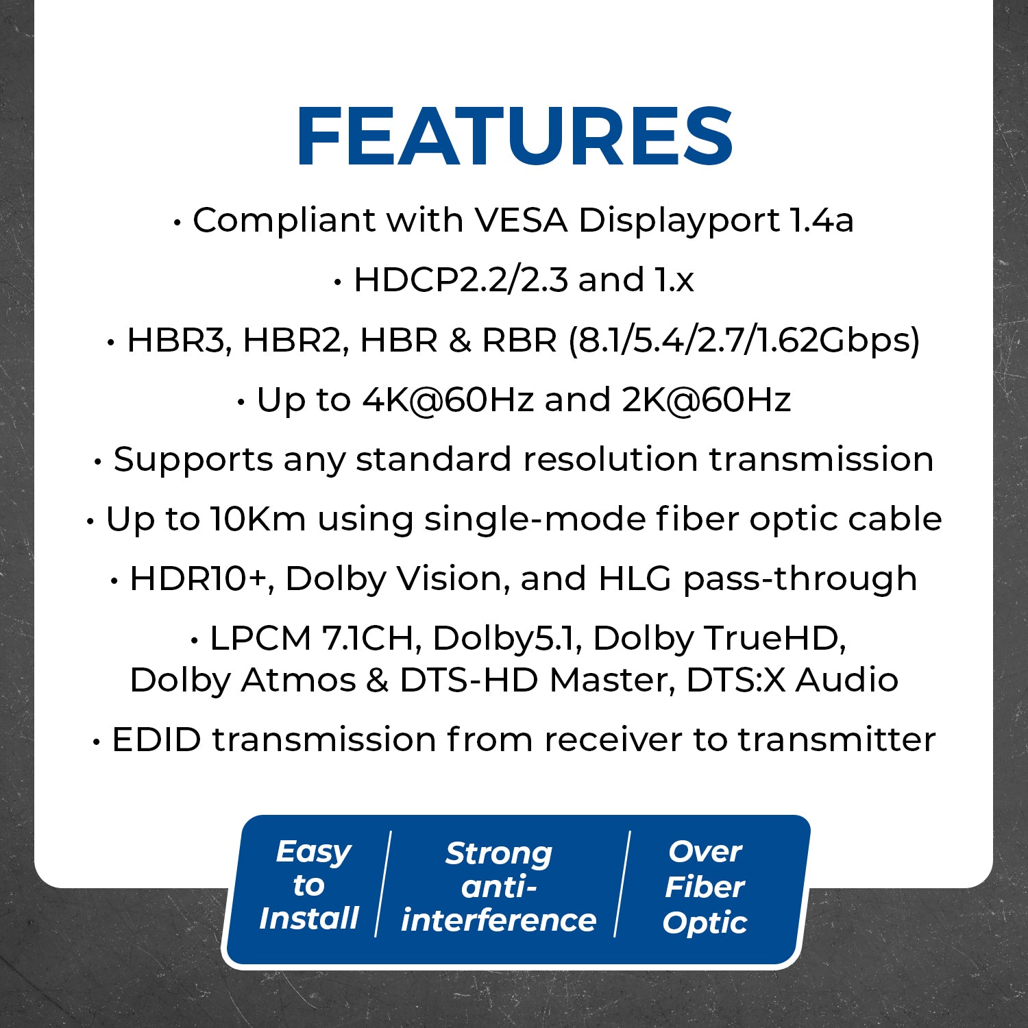 4K@60hz DP™ Extender - 10km (fiber-optic) (UHD-FODP10-K) – OREI.COM