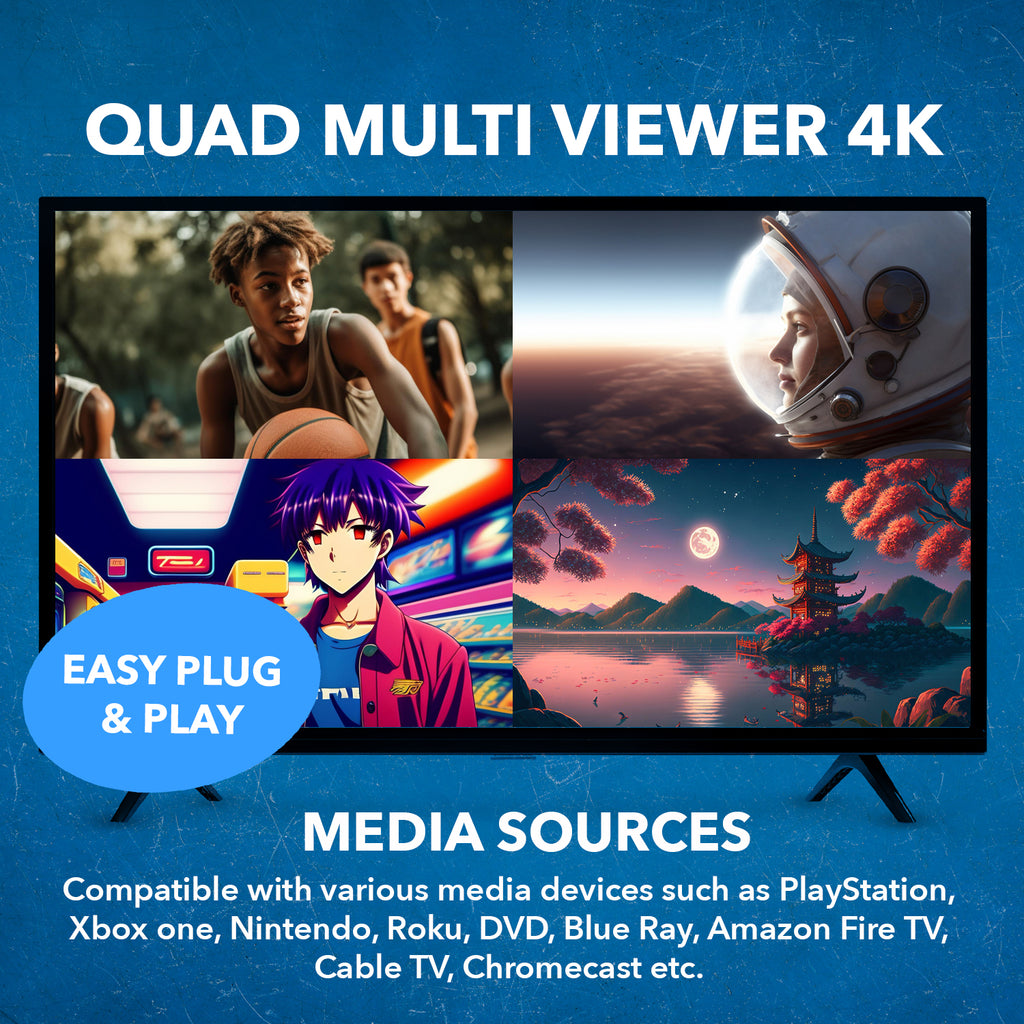 4K@60hz 4x2 HDMI™ Matrix  (Seamless, Audio Extract, MultiView)-UHD-402MV