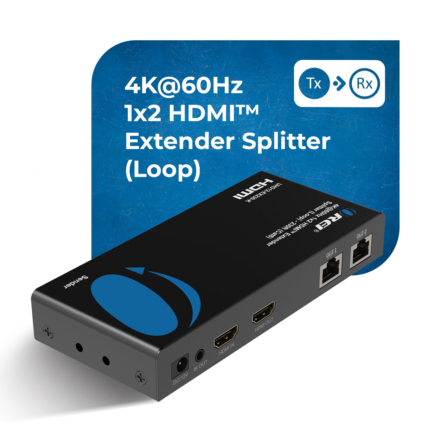 HDMIエクステンダー 4K @ 60Hz 4K@60hz HDMI™ Extender (KVM) - 230ft (Cat6) (UHD-EX230-KVM1