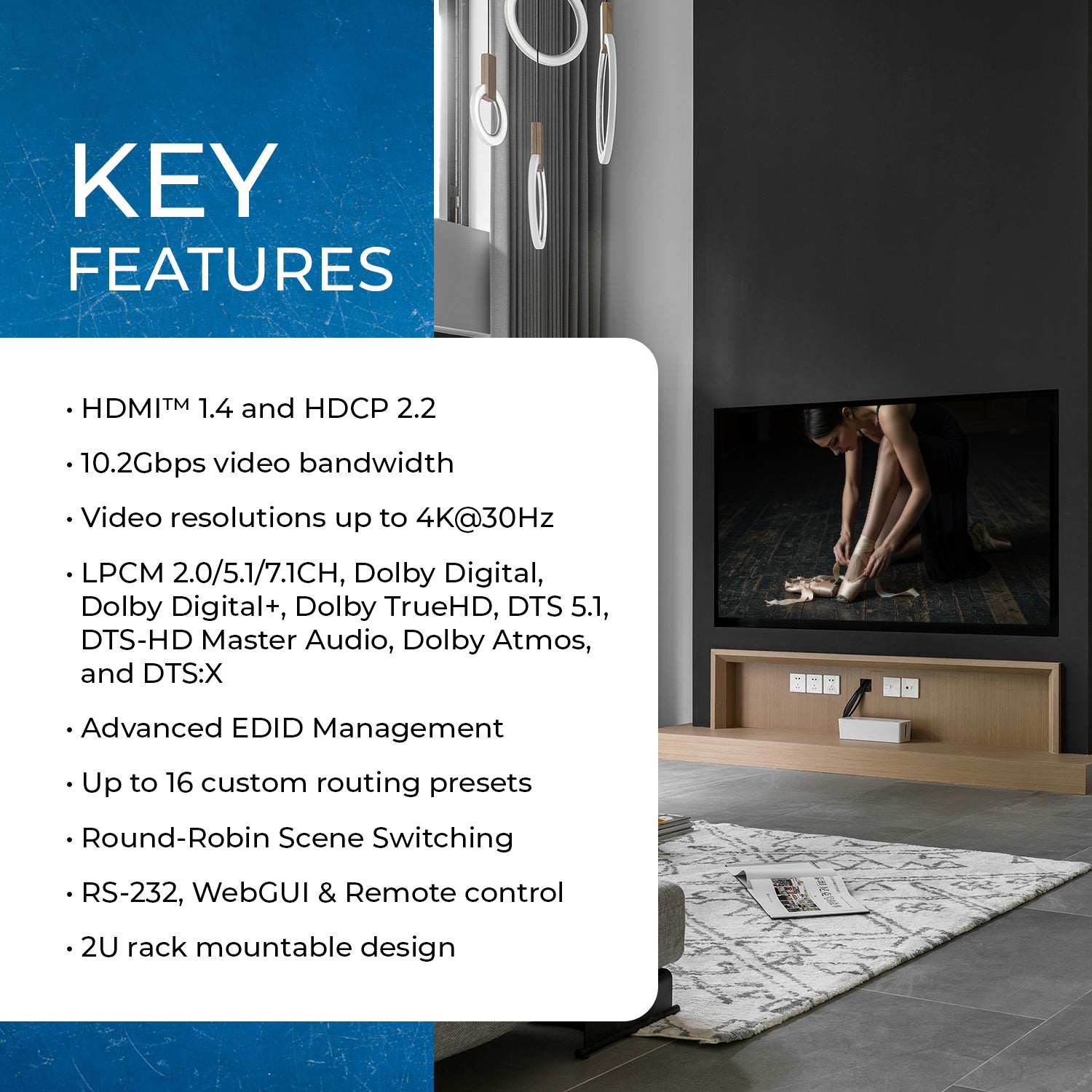 4K@30Hz 8x16 HDMI™ Matrix (HDS-816) – OREI.COM