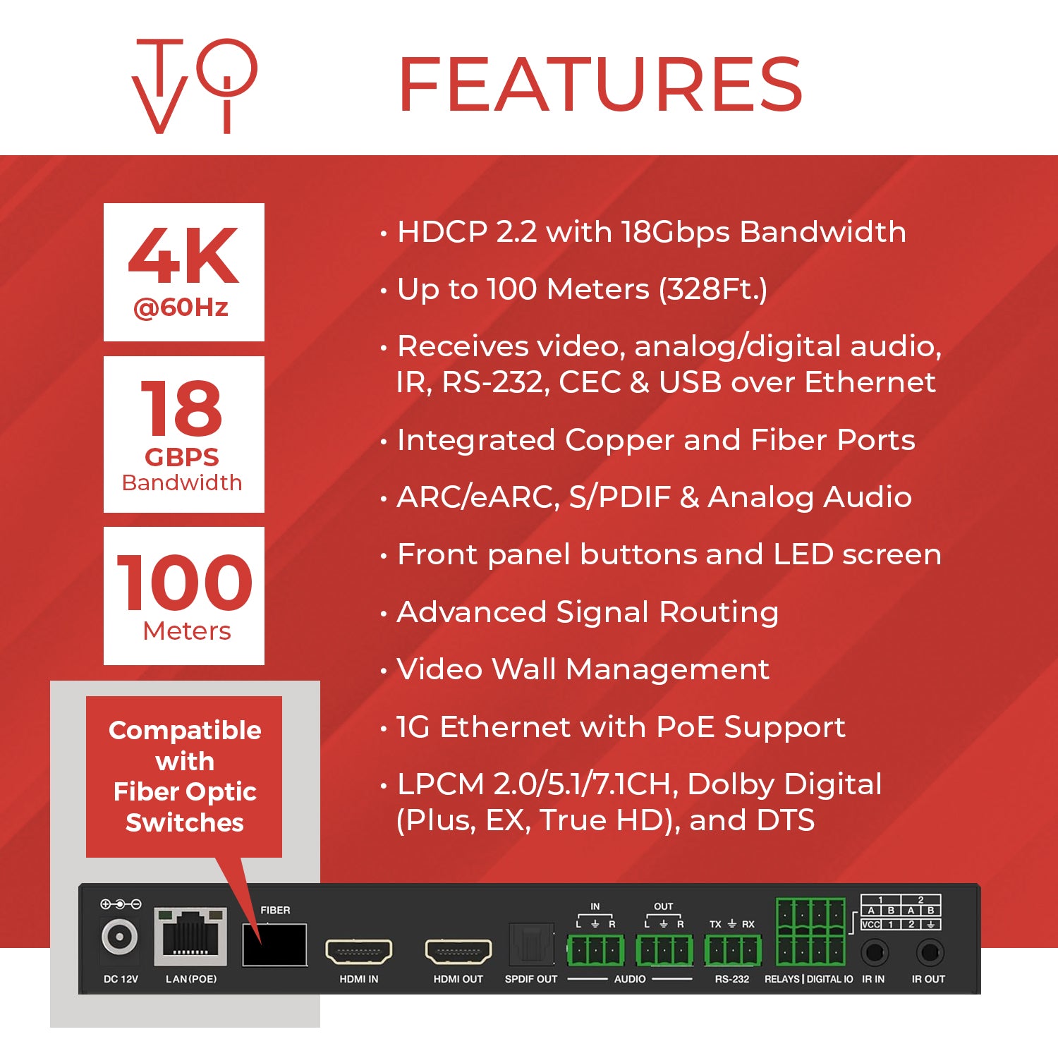 X4 4K Encoder (Video Wall, KVM, eARC) - X4UH-KVM-ETX – OREI.COM