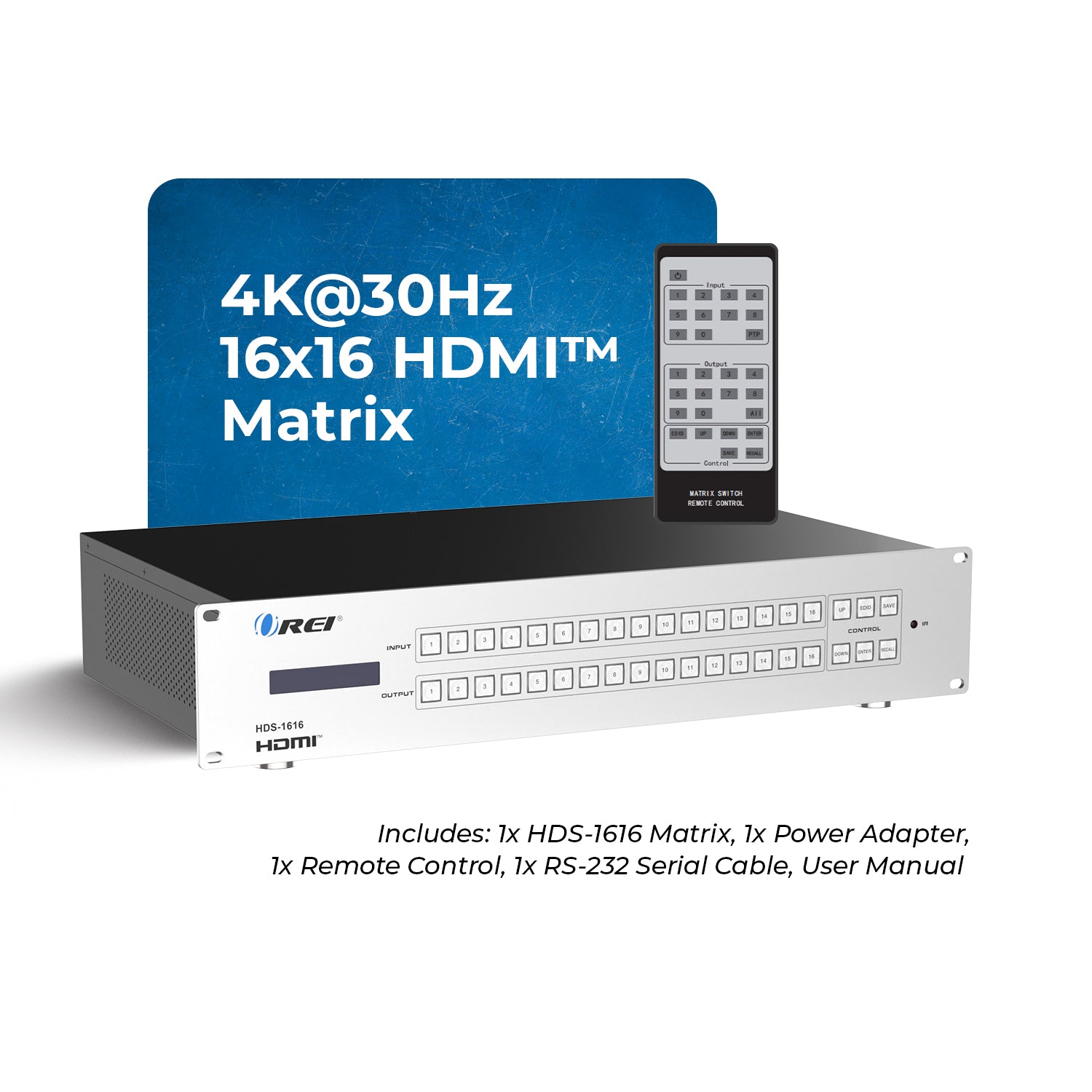 4K@30Hz 16x16 HDMI™ Matrix (HDS-1616) – OREI.COM