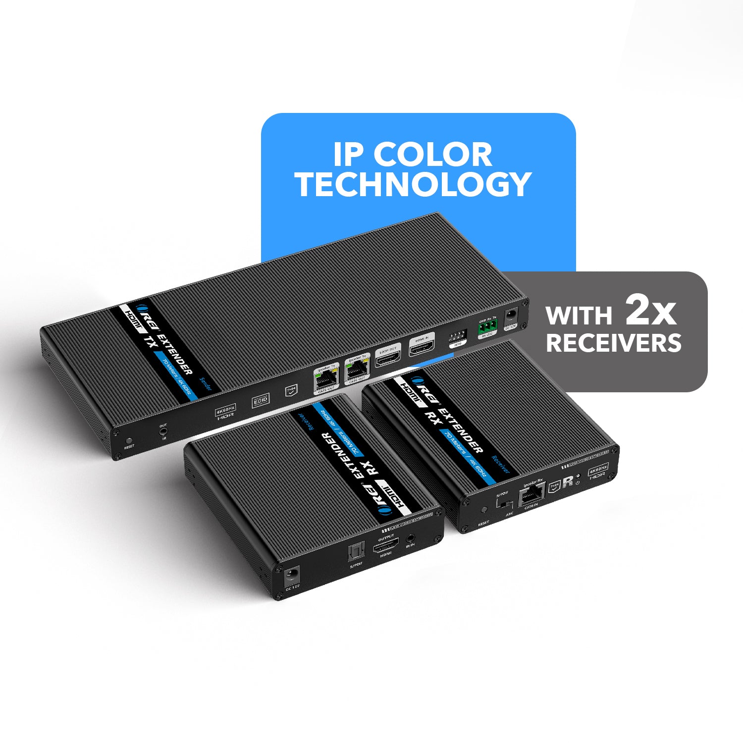 1x2 4K HDMI Extender Splitter CAT6/7, Upto 230 Ft – OREI.COM