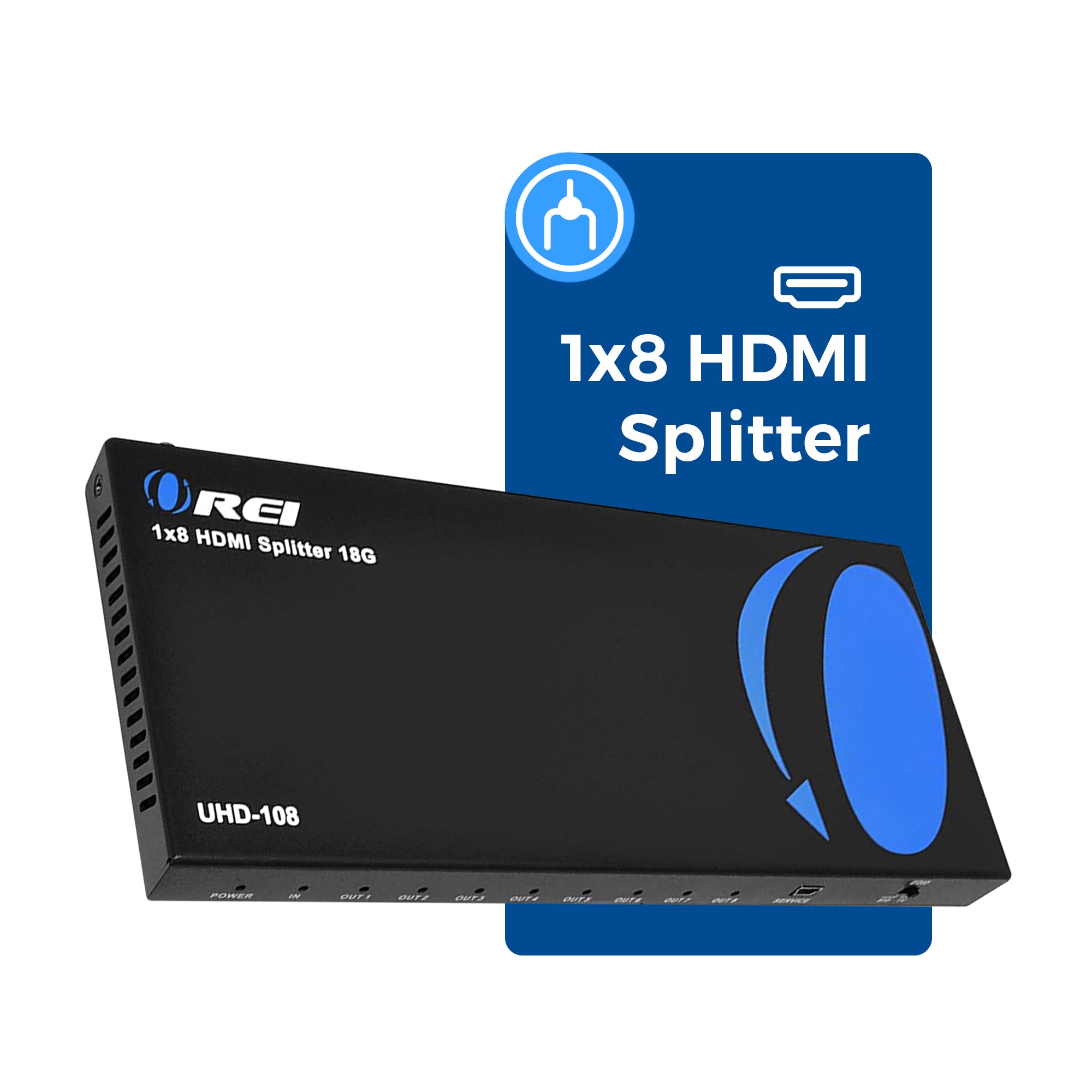 18Gbps 1×8 HDMI Splitter (UHD-108) – OREI.COM
