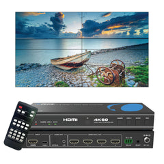 4K 1-In-4-Out USB-C & HDMI™ Video Wall Controller (Audio Extract)-UHD-14VW