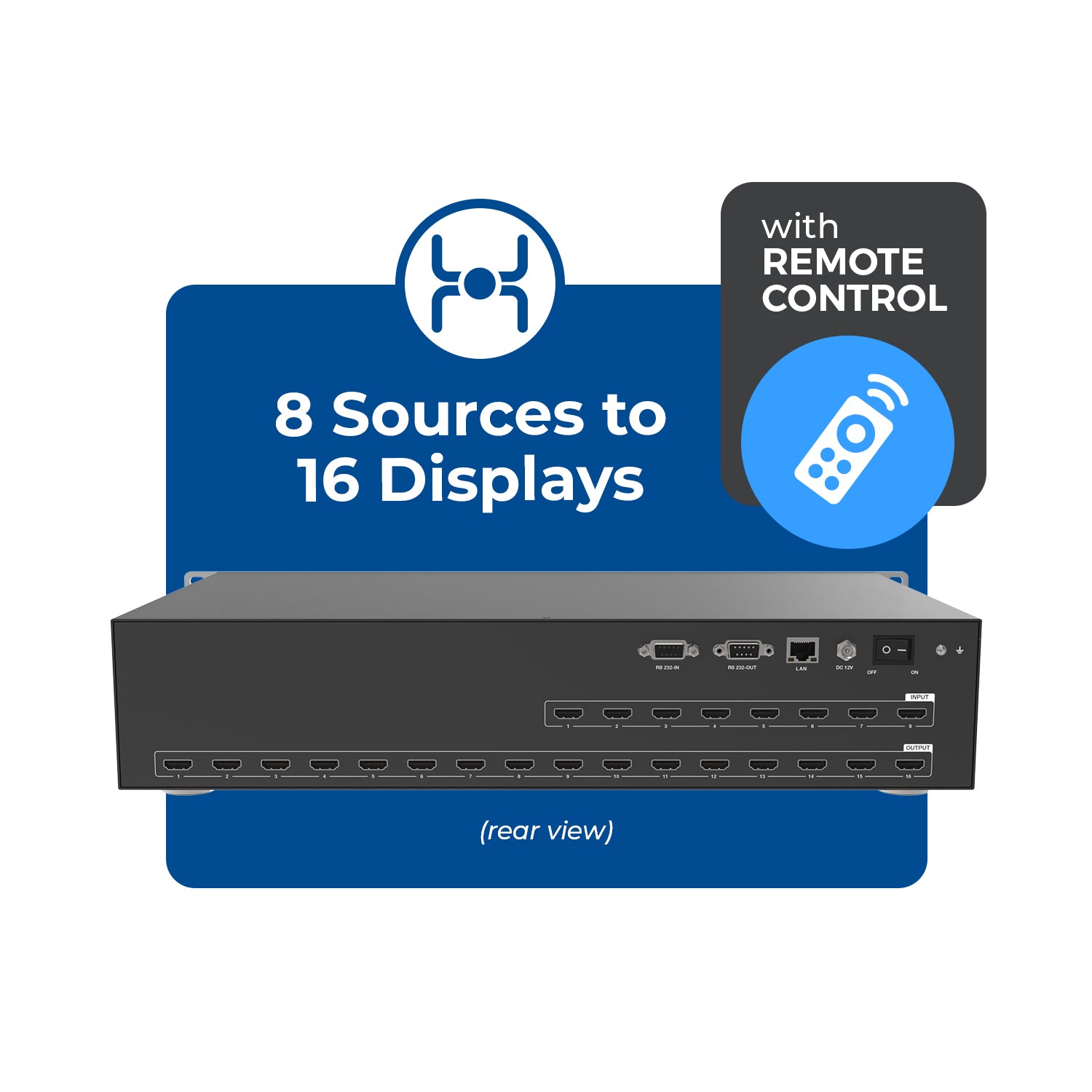 4K@30Hz 8x16 HDMI™ Matrix (HDS-816) – OREI.COM