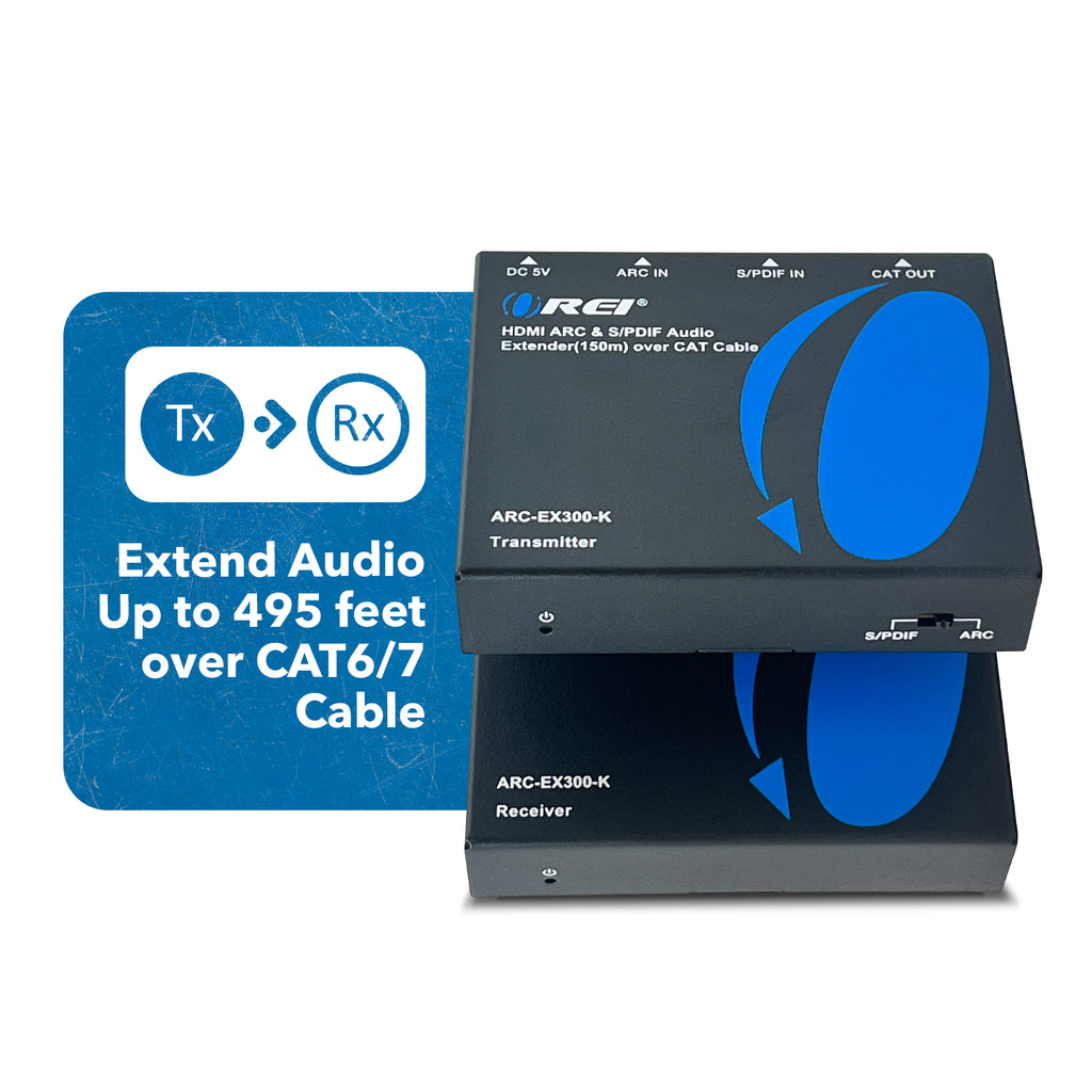HDMI™ ARC & S/PDIF Audio Extender - 500ft (cat6)-ARC-EX300-K
