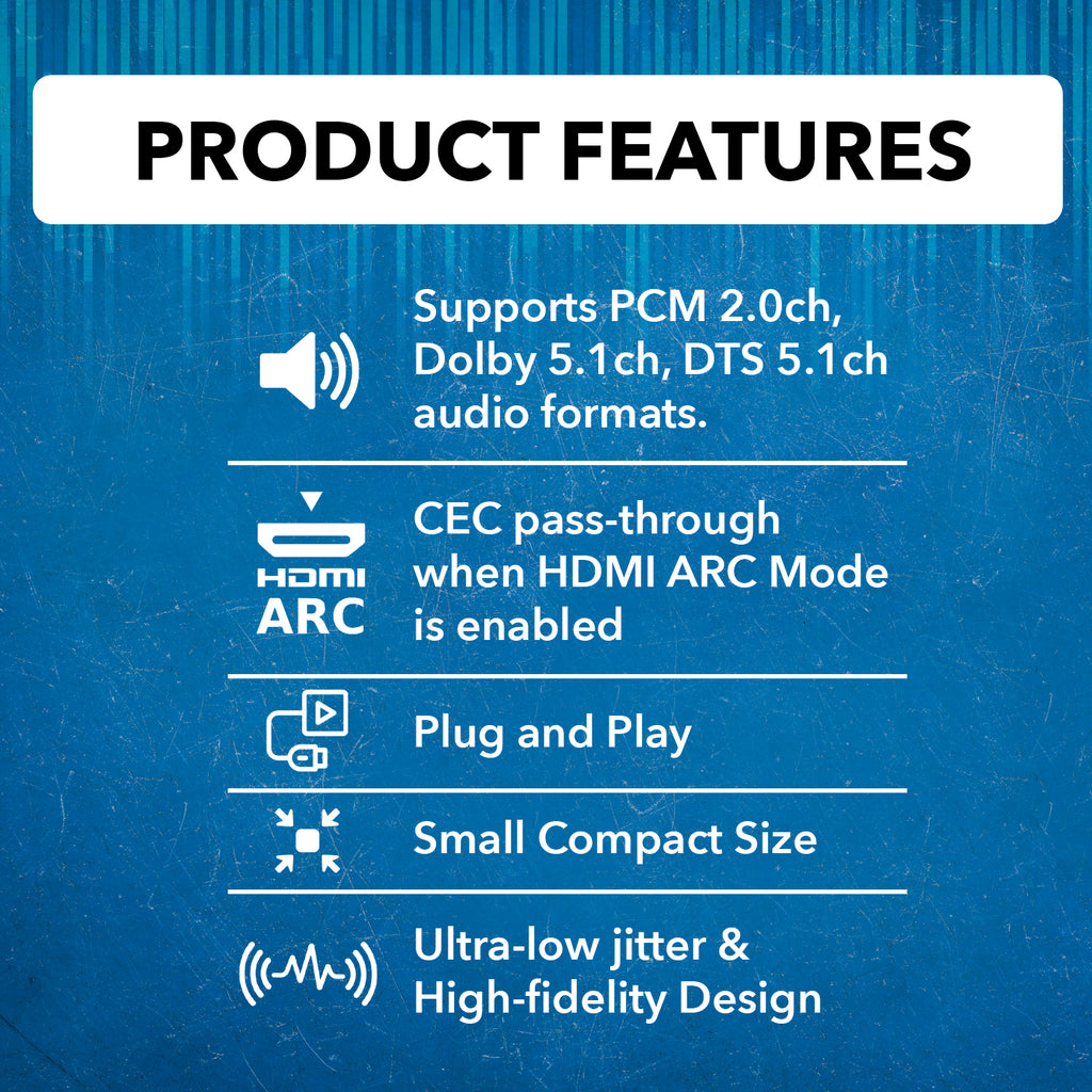 HDMI™ ARC & S/PDIF Audio Extender - 500ft (cat6)-ARC-EX300-K