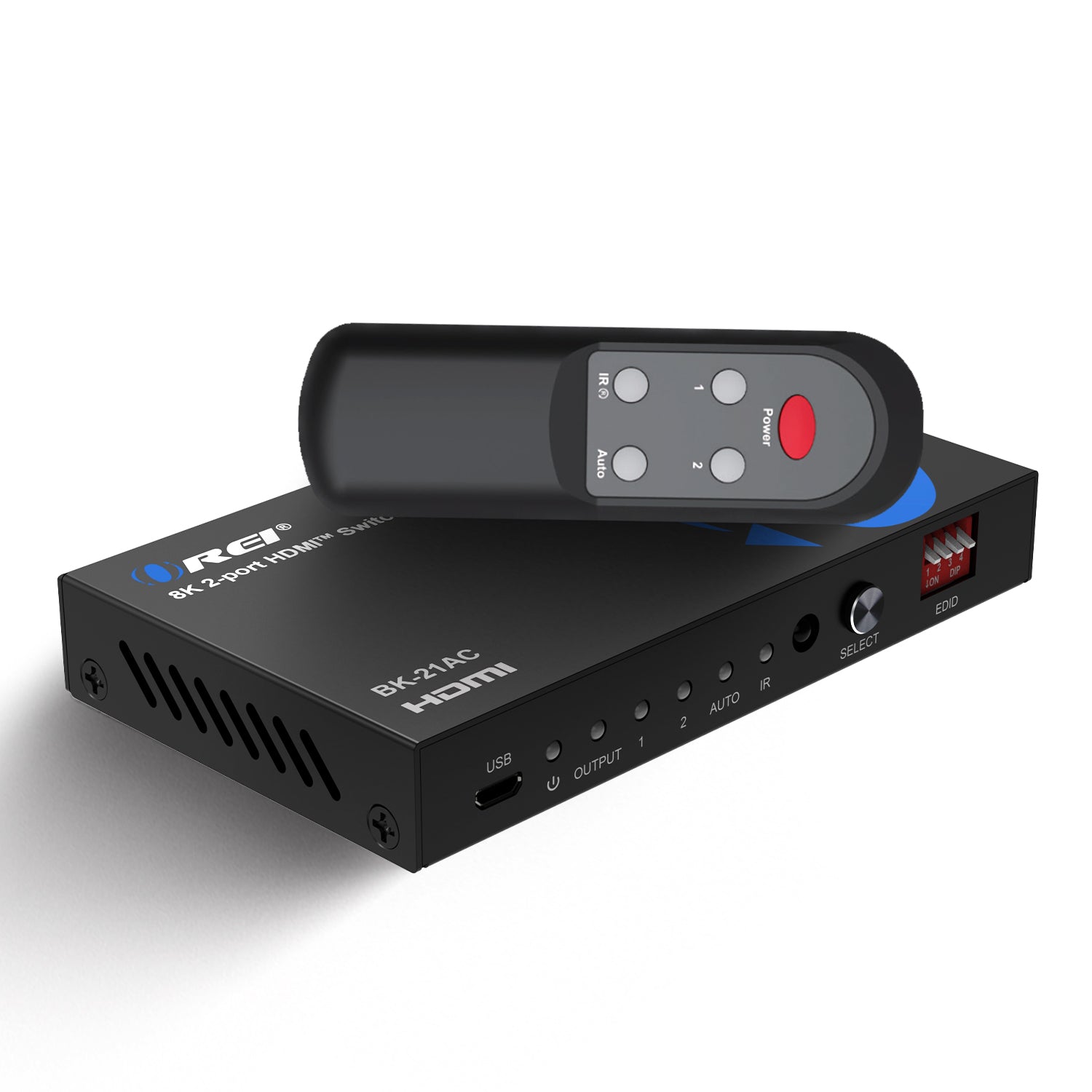 8K 2-port HDMI™ Switch (Audio Extract) (BK-21AC) – OREI.COM