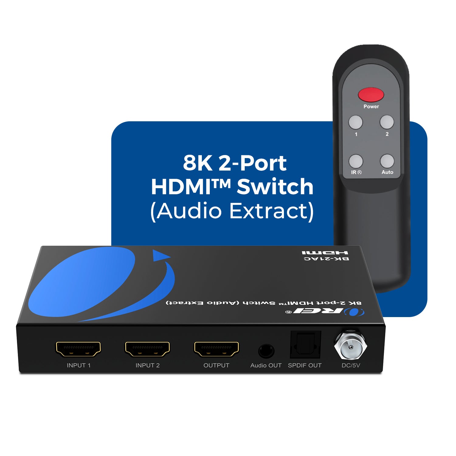 orioページ 8K 2-port HDMI™ Switch (Audio Extract) (BK-21AC) – OREI.COM