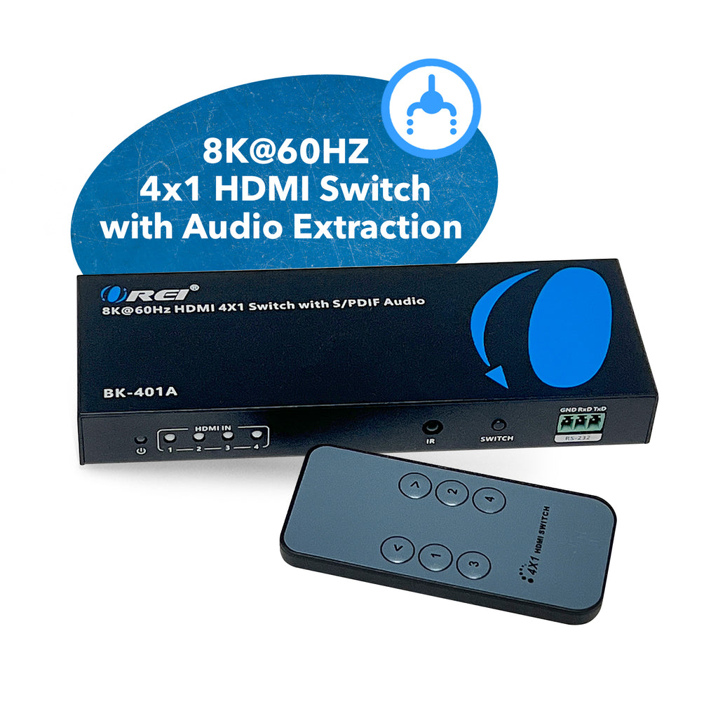 8K 4x1 HDMI Switcher with ARC/eARC (BK-401A)