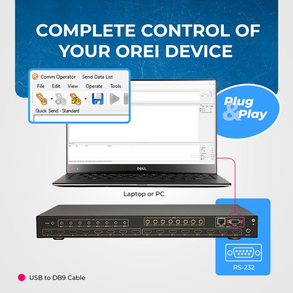 USB to DB9 cable