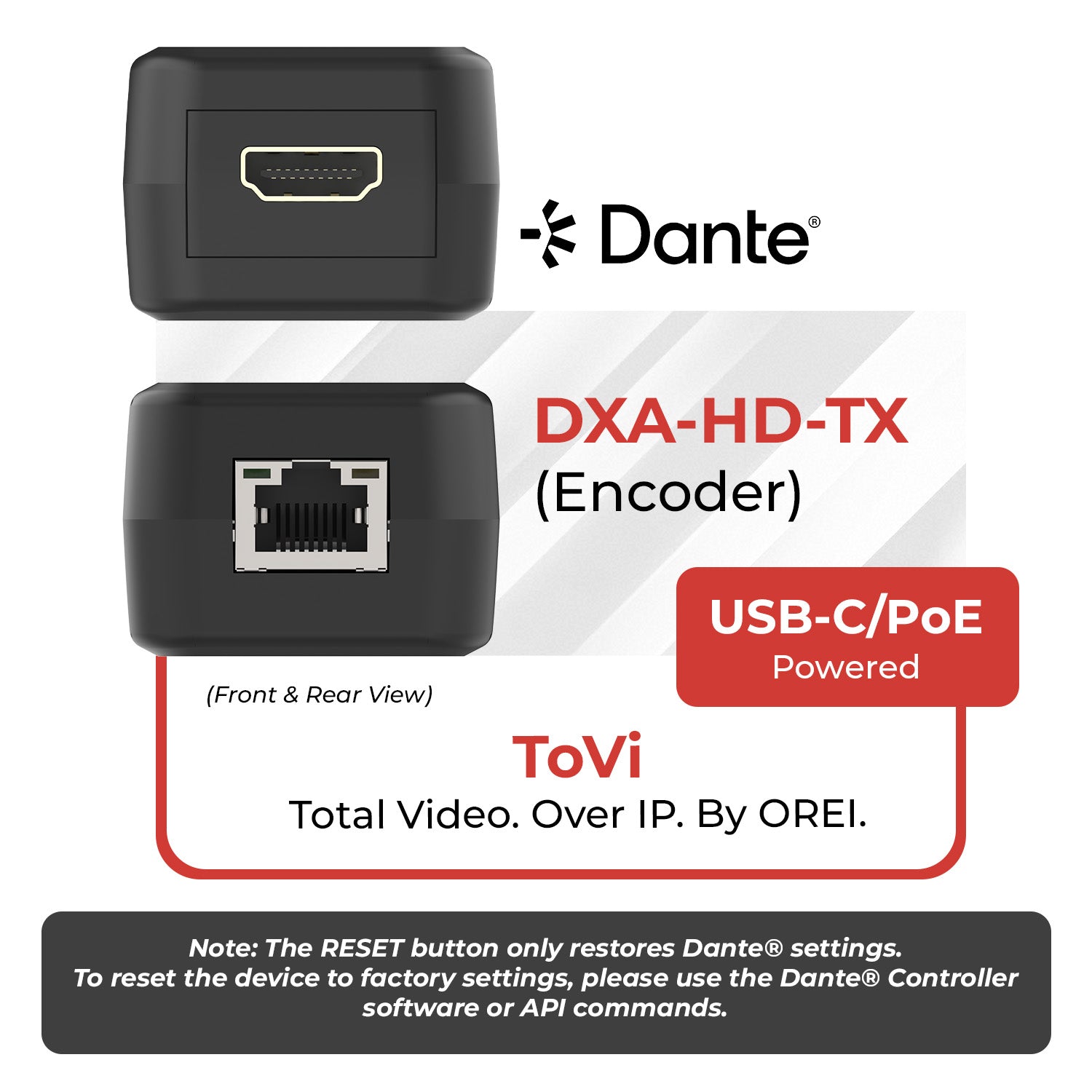 Dante® HDMIᵀᴹ Audio Encoder (DXA-HD-TX) – OREI.COM