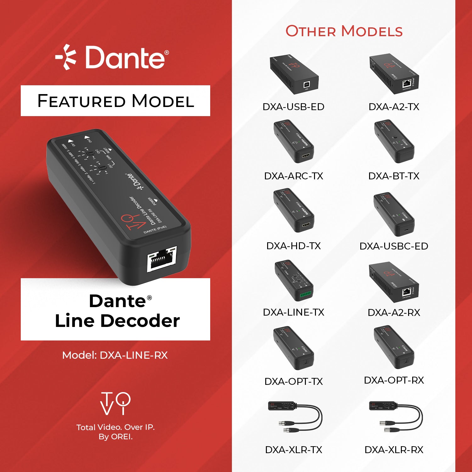 ToVi Dante® Line Decoder (DXA-LINE-RX) – OREI.COM