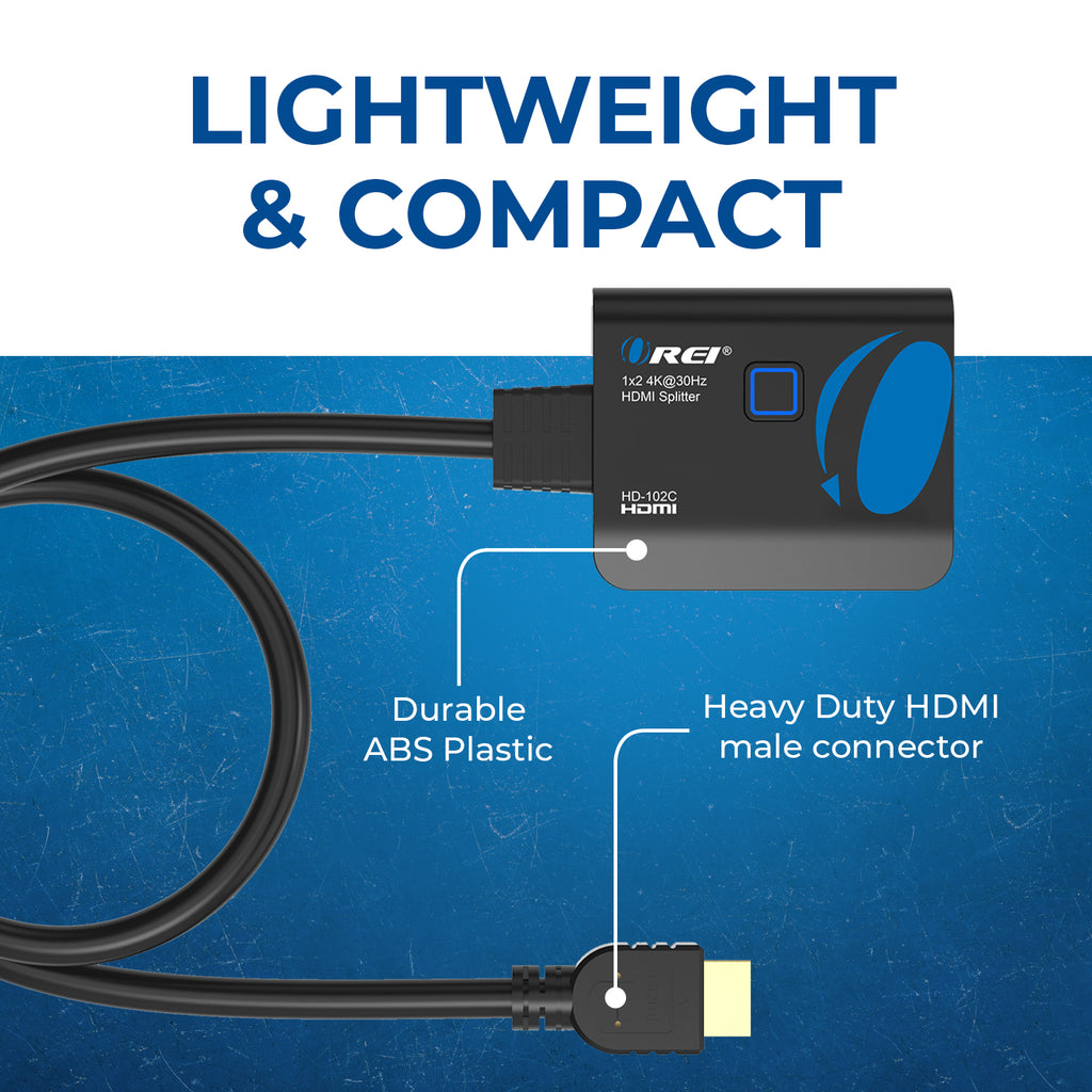 4K@30Hz 1x2 HDMI™ Splitter (Pigtail)-HD-102C