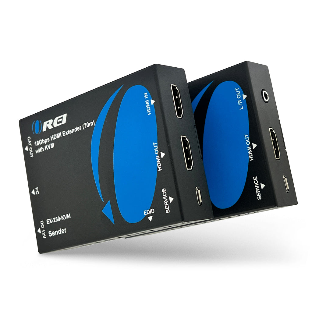 4K HDMI Extender Over CAT6/7 with KVM & HDMI Loop-out 4K@30Hz Up to 130 Ft (EX-230PRO-KVM)