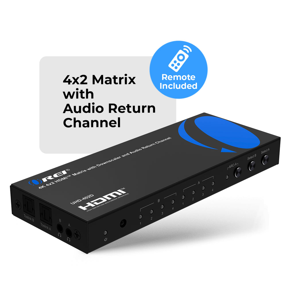 4K@60hz 4x2 HDMI™ Matrix  (Audio Extract)-UHD-402D