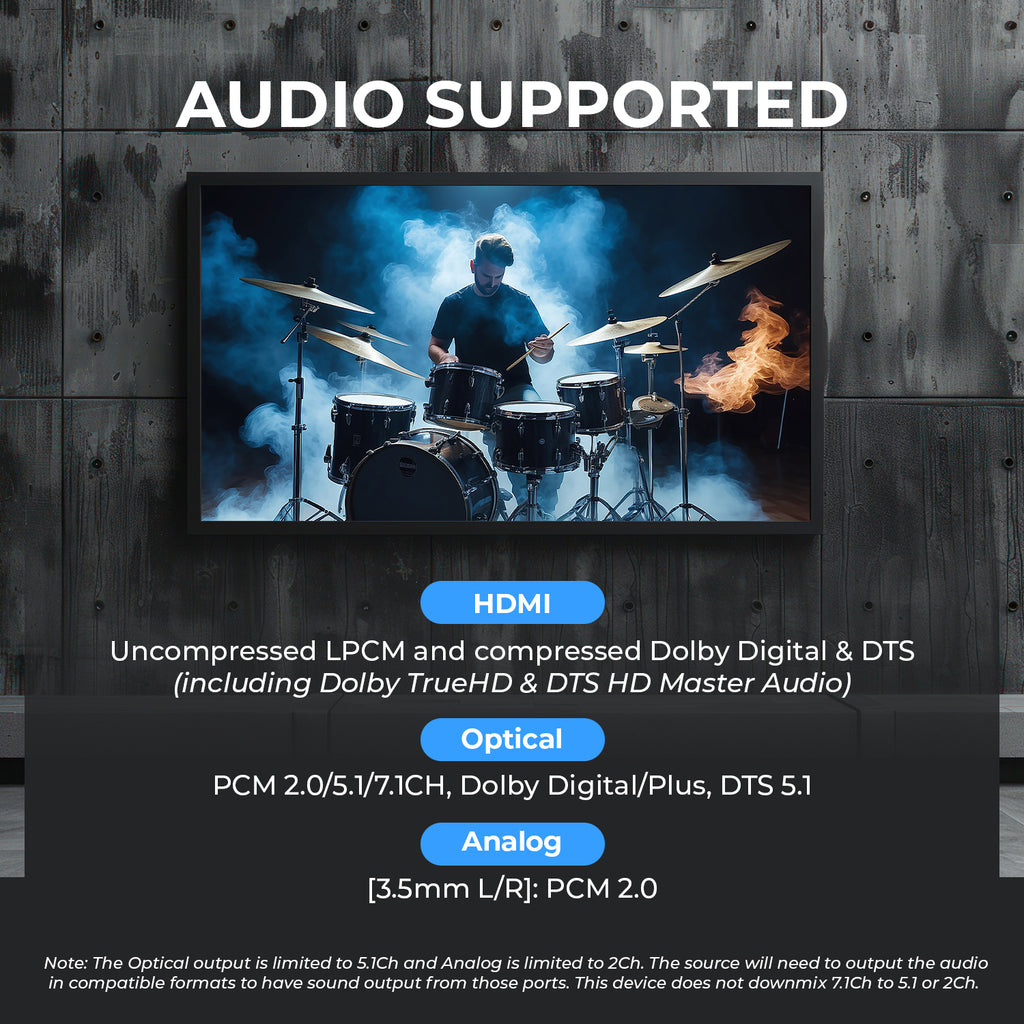 4K@60hz 4x2 HDMI™ Matrix  (Audio Extract)-UHD-402D