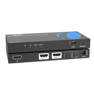 8K 1x2 HDMI™ Splitter (Downscaler, Audio Extract)-BK-102A