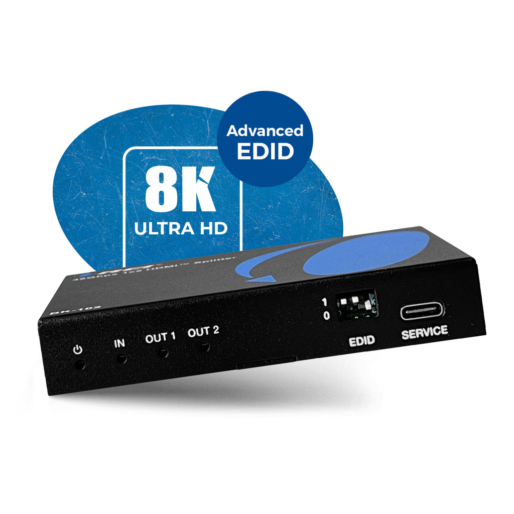 8K 1x2 HDMI™ Splitter (Downscaler)-BK-102