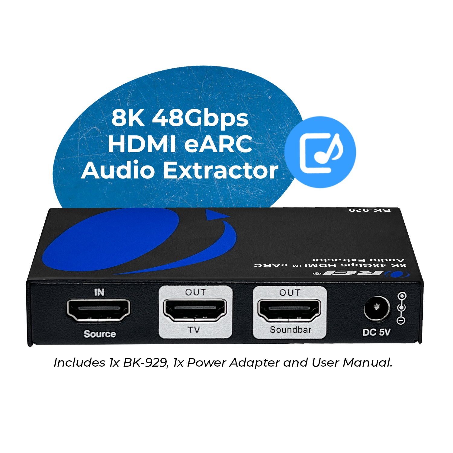 PulseAudio 4K HDMI Audio Extractor with Dolby/DTS Downmixing