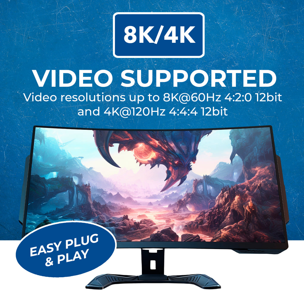 8K HDMI™ Audio Extractor (eARC Output)-BK-929