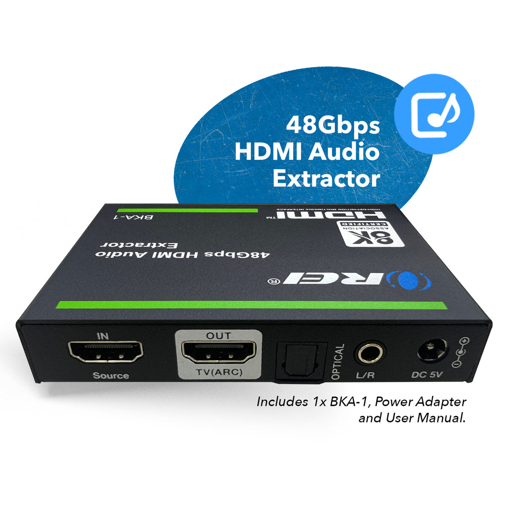 8K Audio Extractor 48Gbps HDMI UltraHD 4K @120Hz, Dolby Vision, EDID (BKA-1)