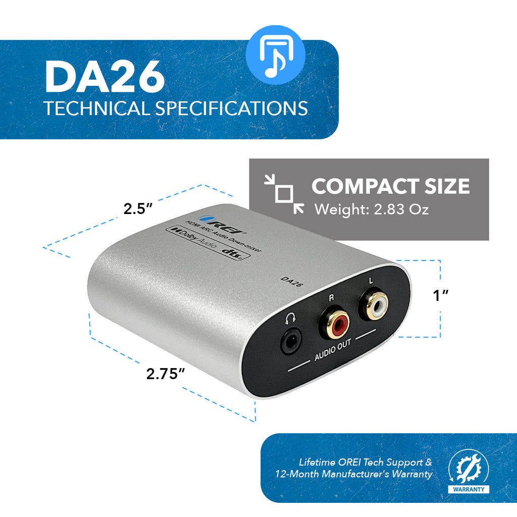 ARC to Analog Decoder Audio Converter-DA26