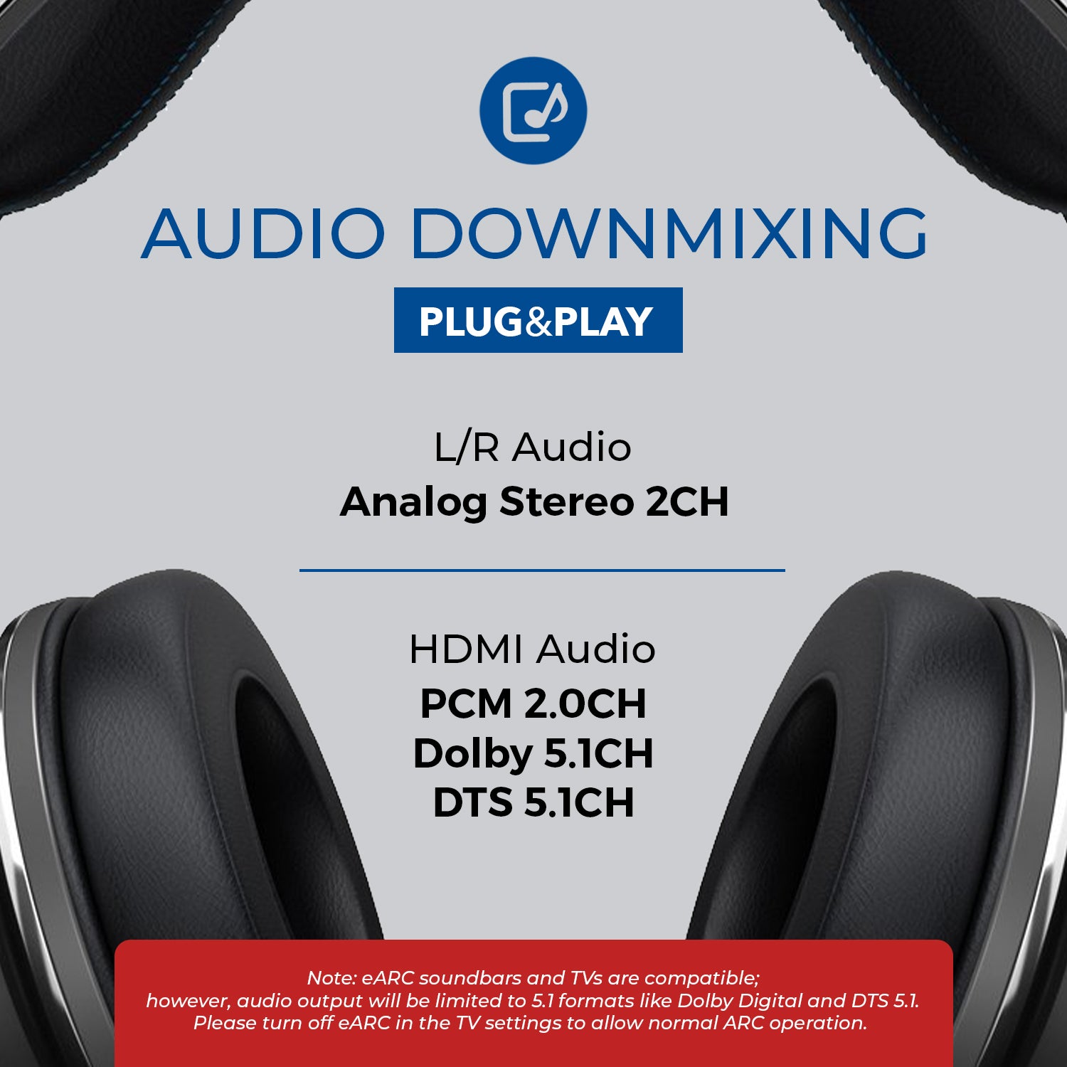 HDMI™ ARC Audio Downmixer (3.5mm, ARC Output) - DA27 – OREI.COM