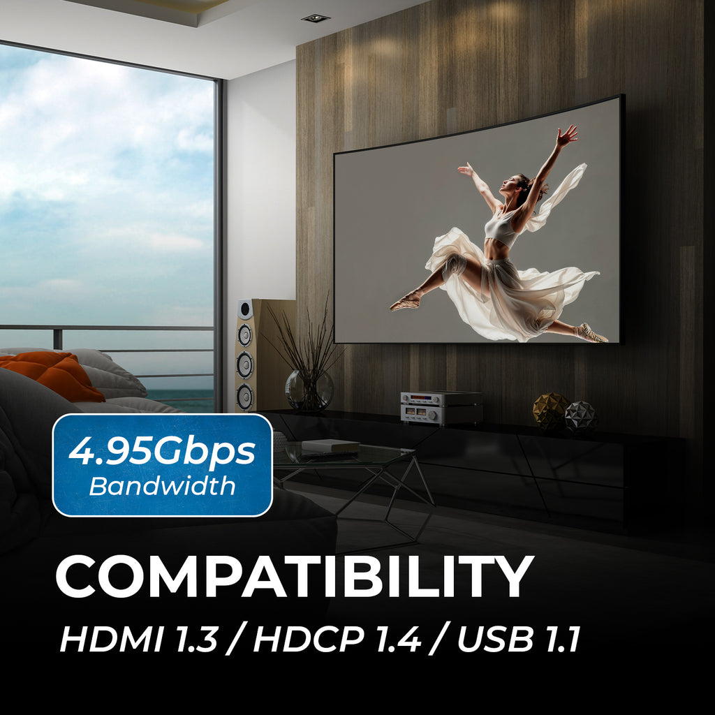 1080p HDMI™ Extender (Loop, KVM) - 330ft (Cat6) (HD-EX330-KVM)