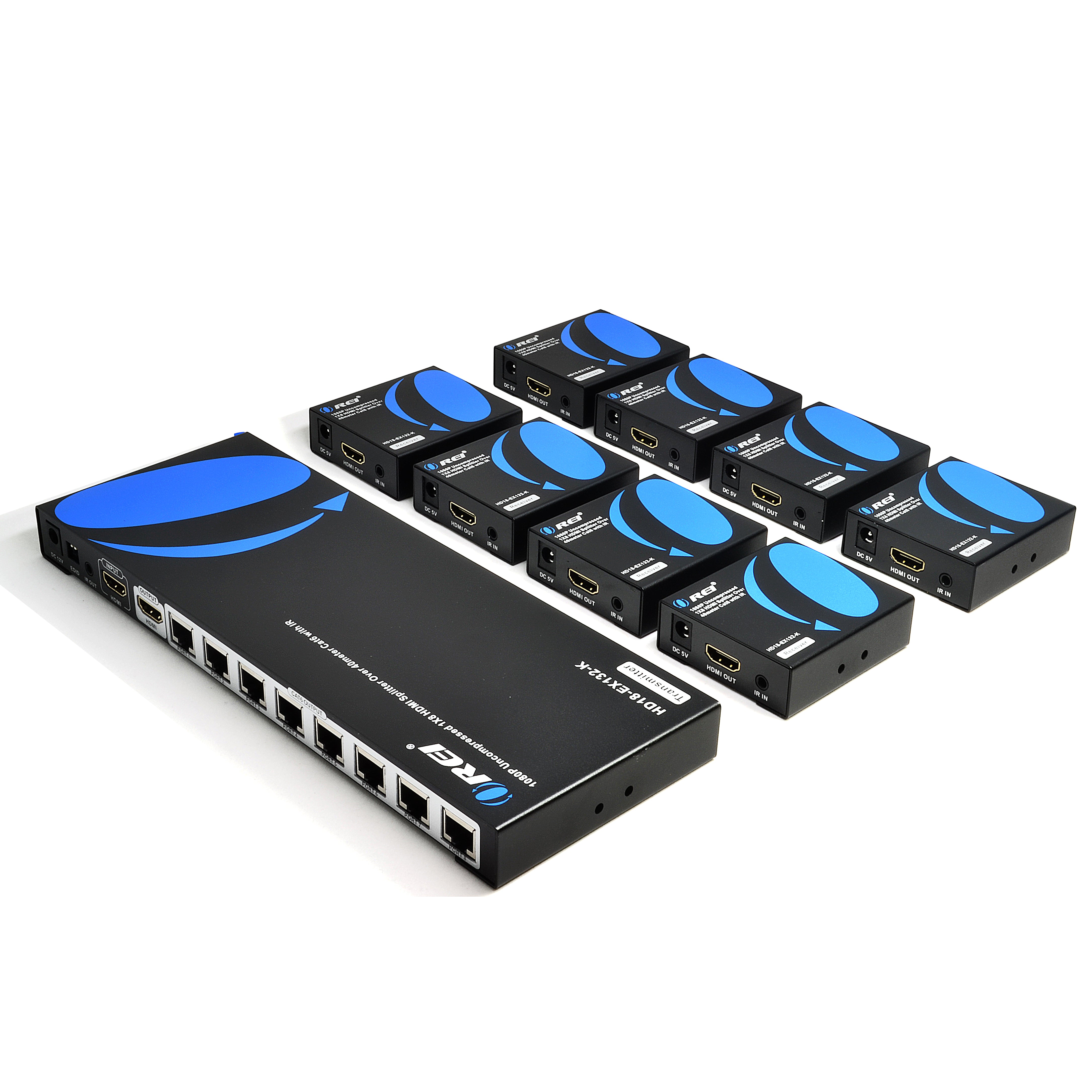 HHページ 1080P 1x8 HDMI™ Extender Splitter (Loop) - 132ft (cat6) HD18-EX132